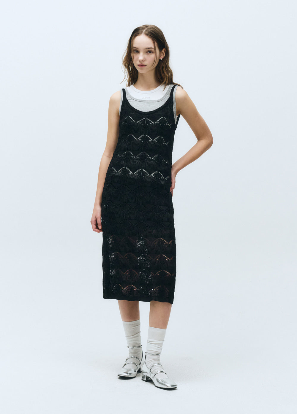 W CROCHET SLEEVELESS DRESS