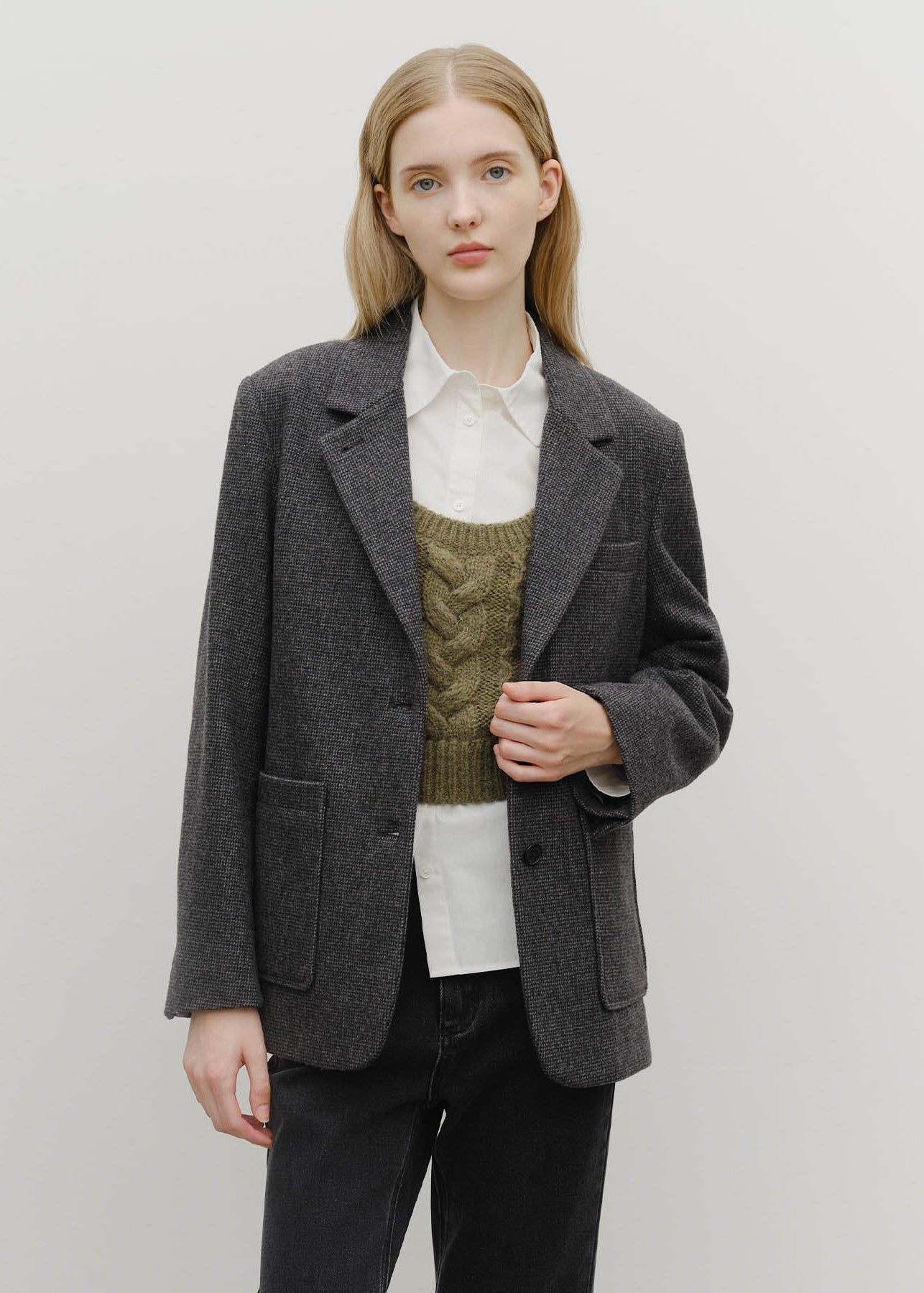 W WOOL BLAZER JACKET