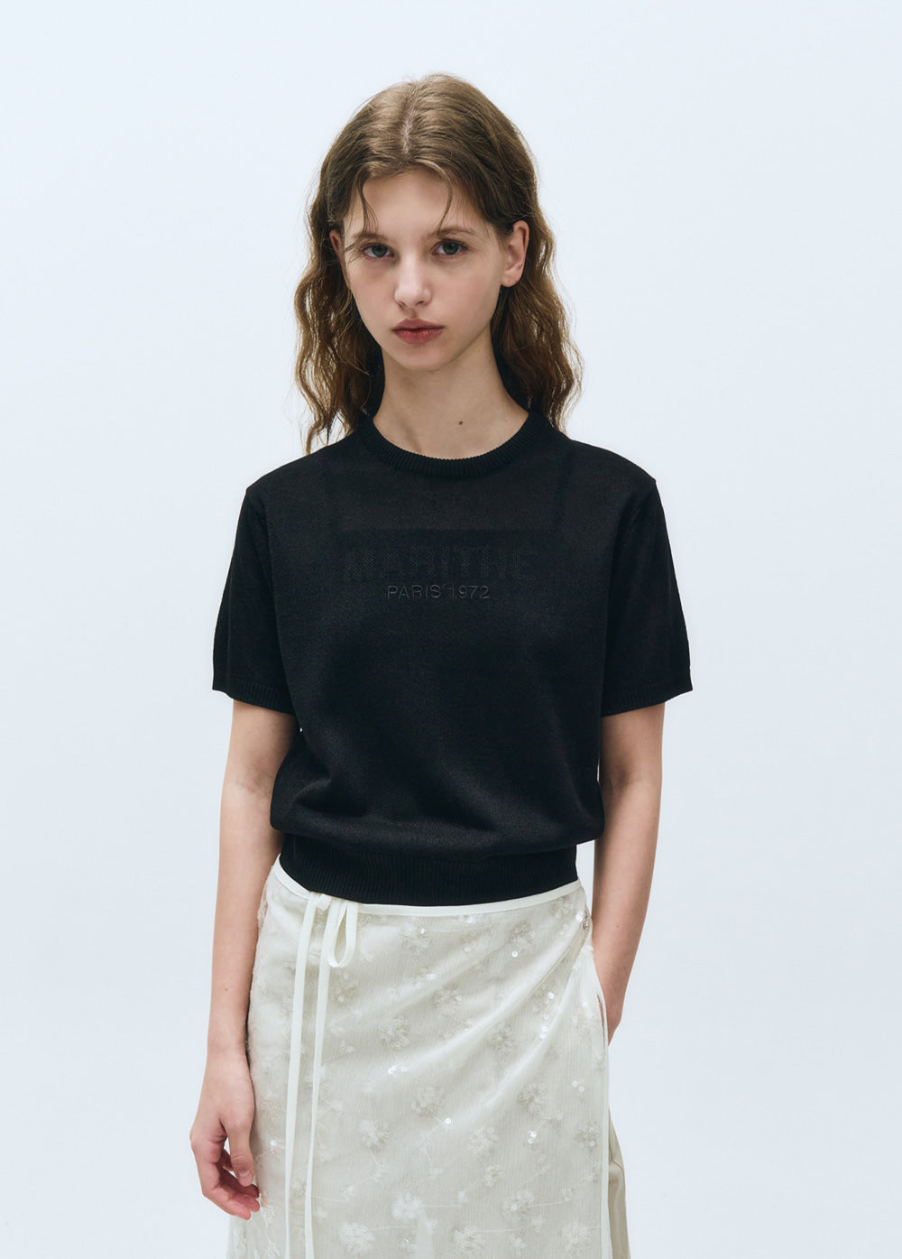 W SEE THROUGH HALF KNIT