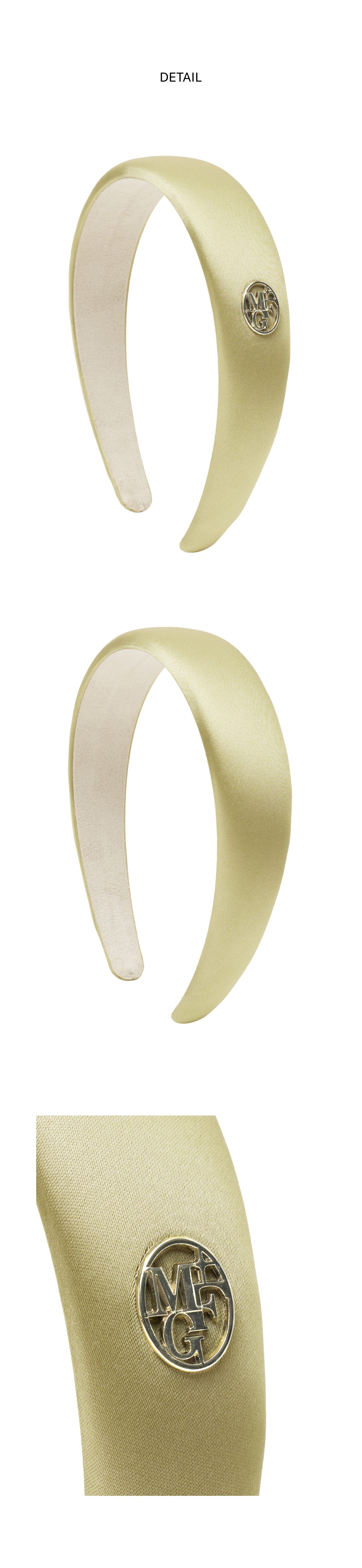 CIRCLE LOGO SATIN HAIR BAND