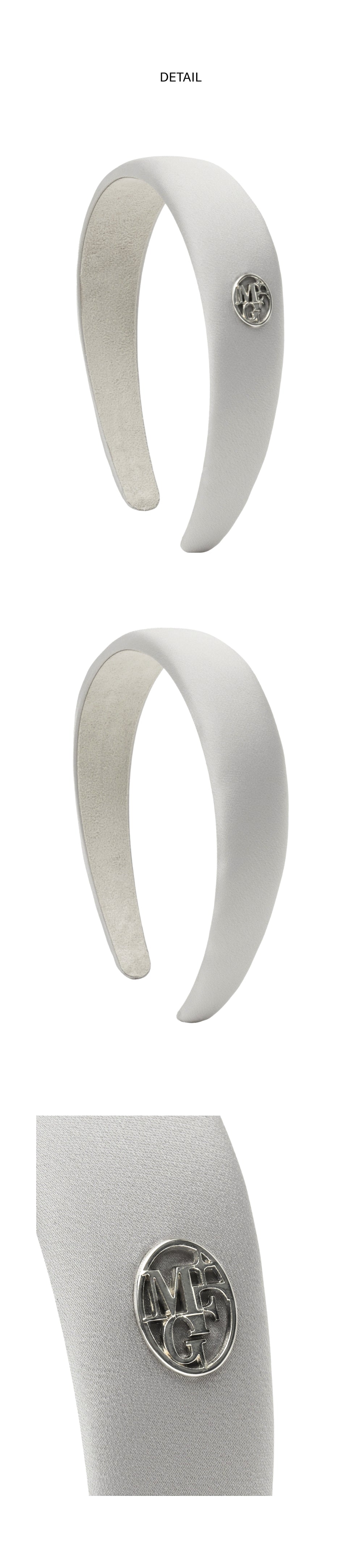 CIRCLE LOGO SATIN HAIR BAND
