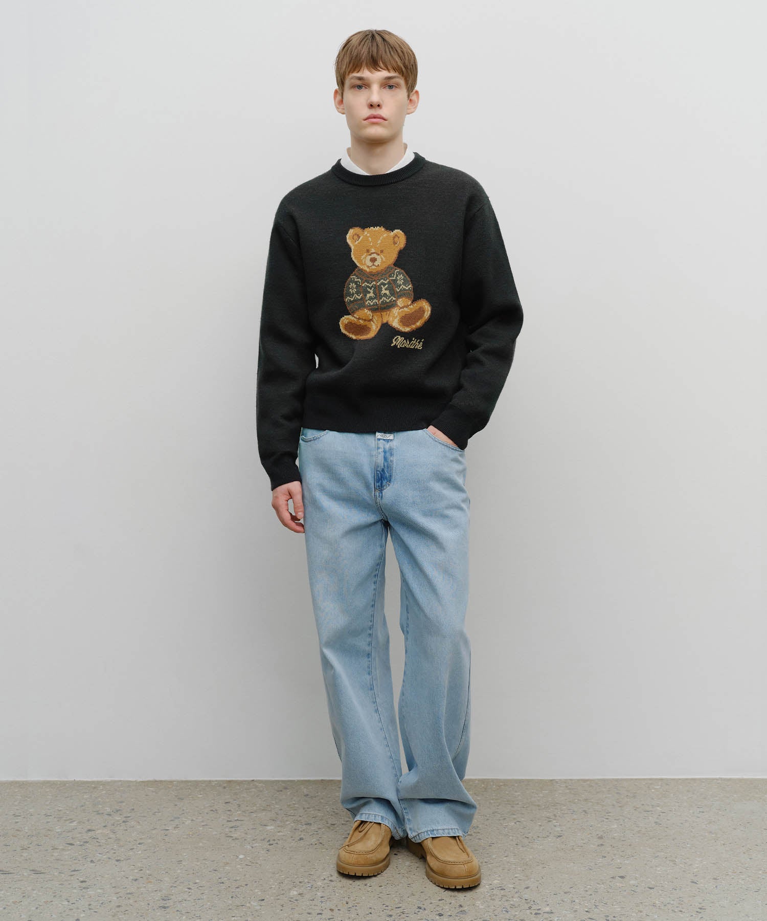 DOODLE BEAR KNIT PULLOVER