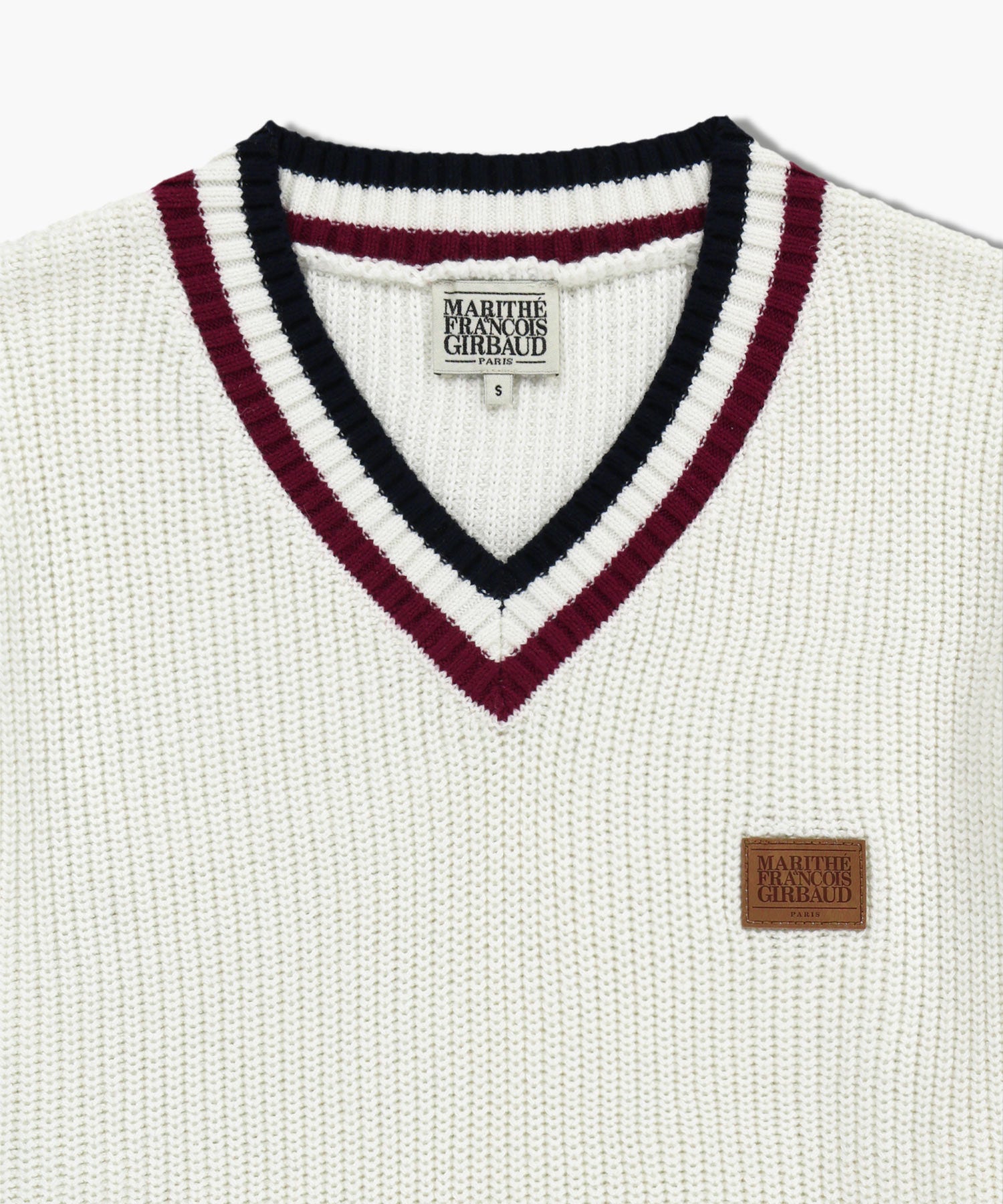 V NECK KNIT PULLOVER