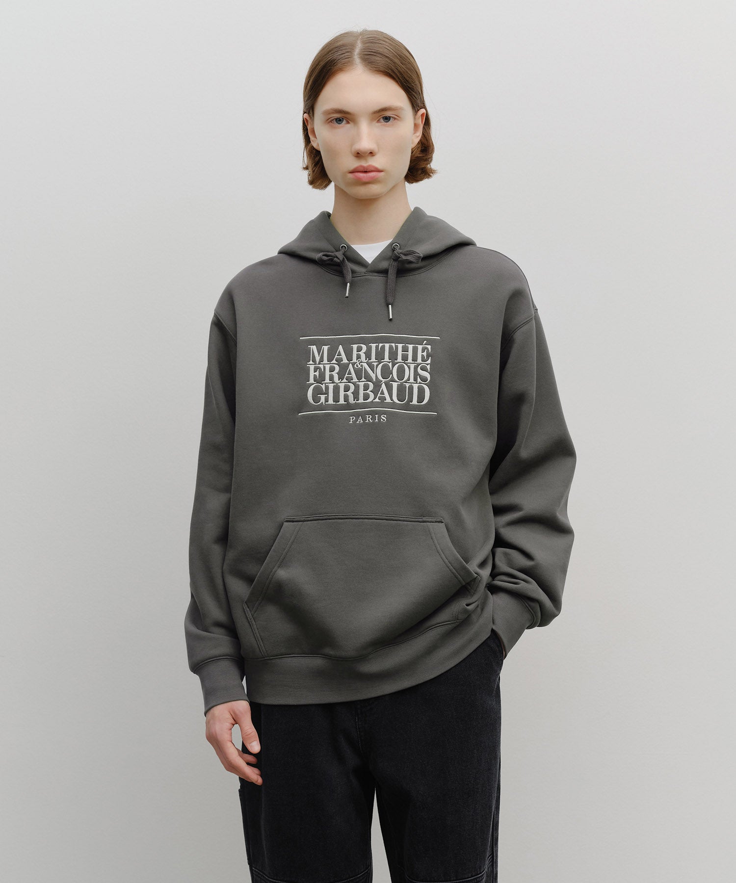 CLASSIC LOGO EMBROIDERY HOODIE (BRUSHED)