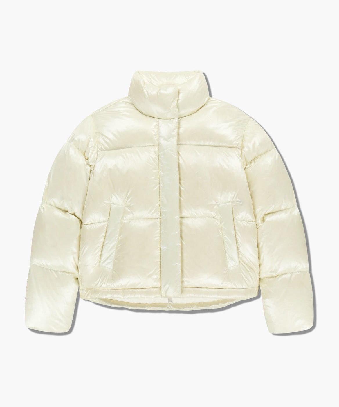 W GLOSSY CROP DOWN JACKET