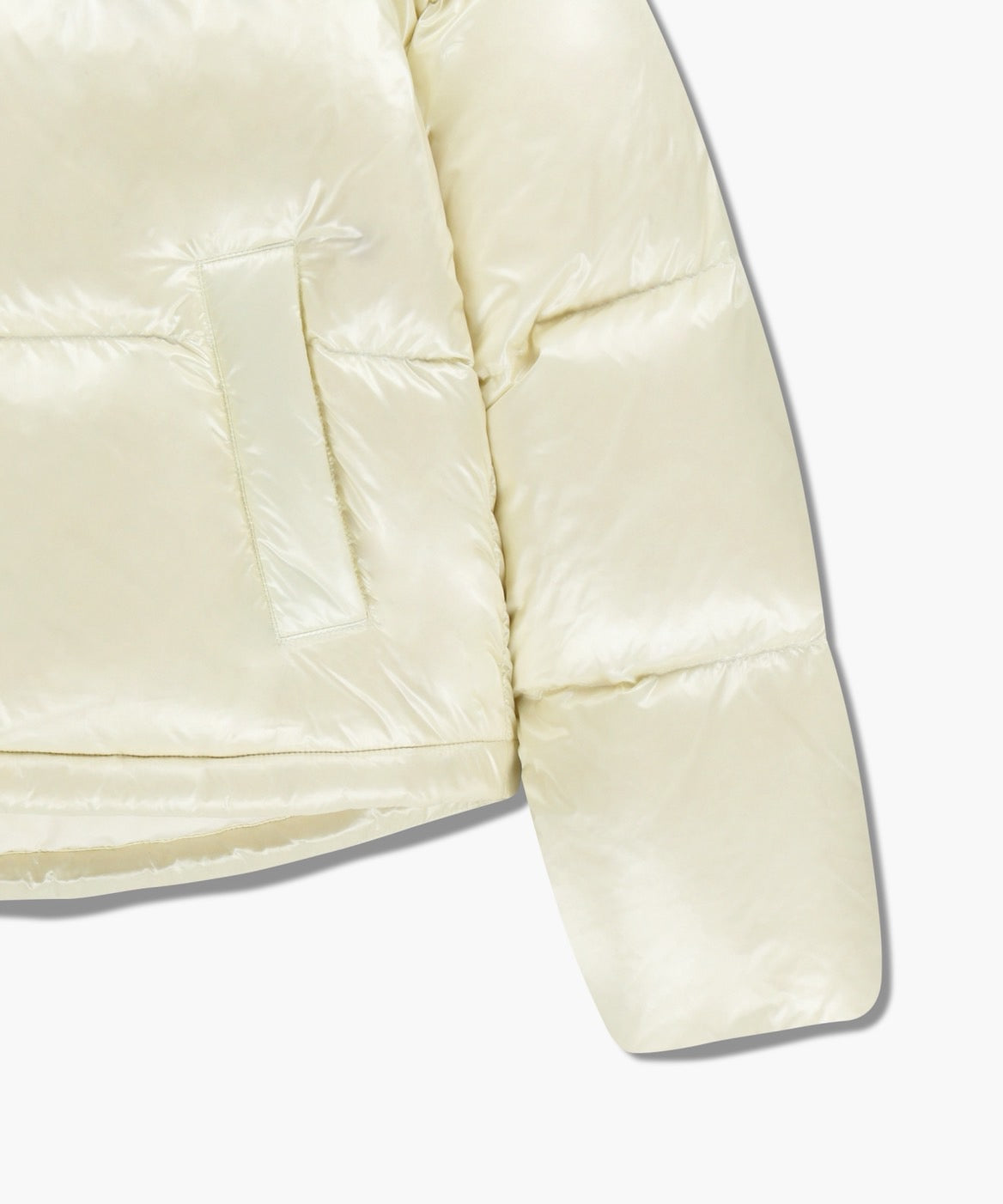 W GLOSSY CROP DOWN JACKET