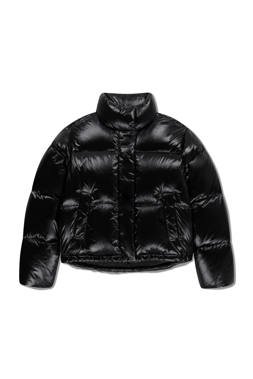 W GLOSSY CROP DOWN JACKET