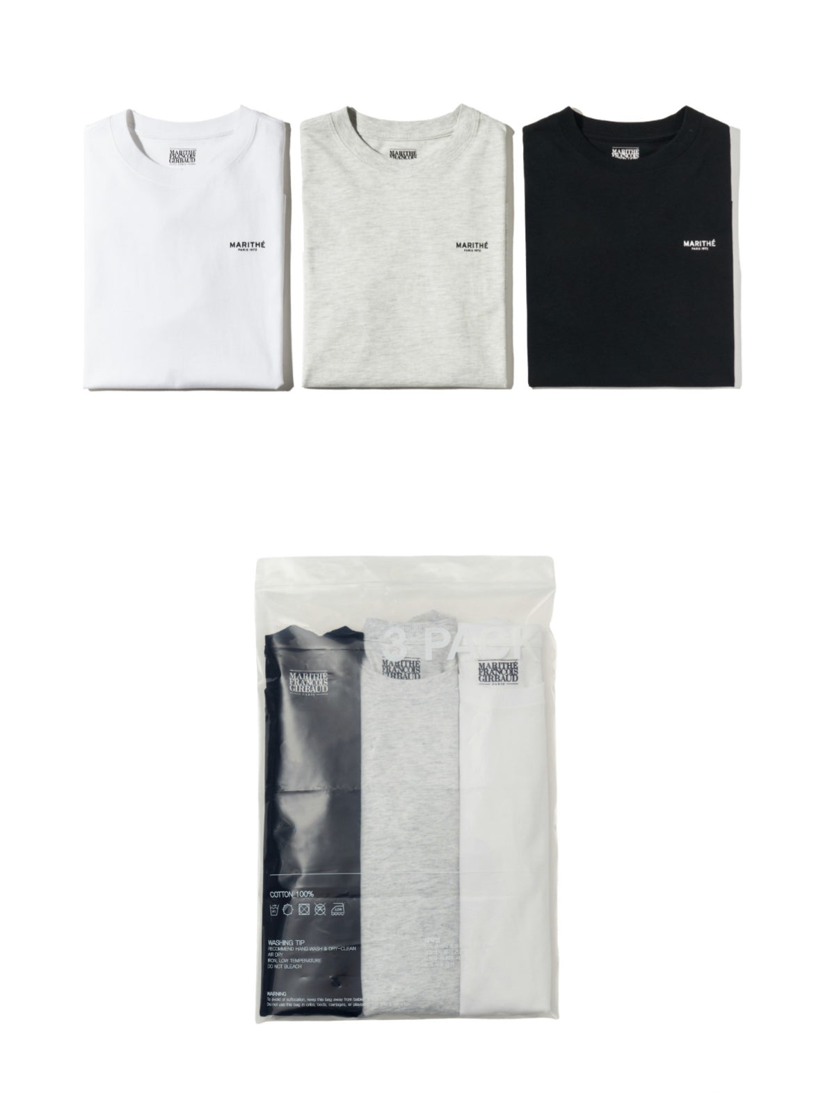 3PACK SMALL REGULAR LOGO TEE