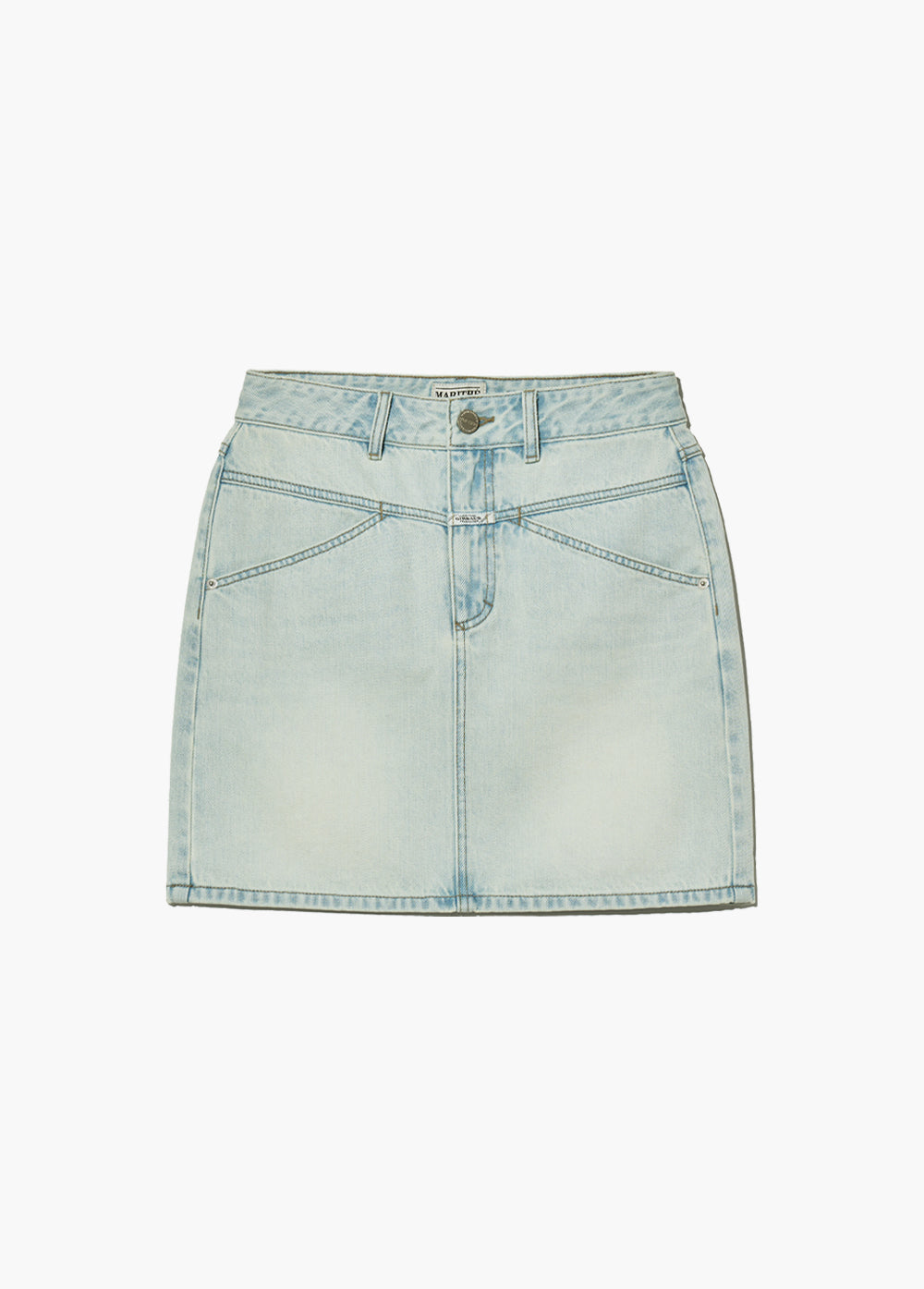 W STRAIGHT DENIM MINI SKIRT