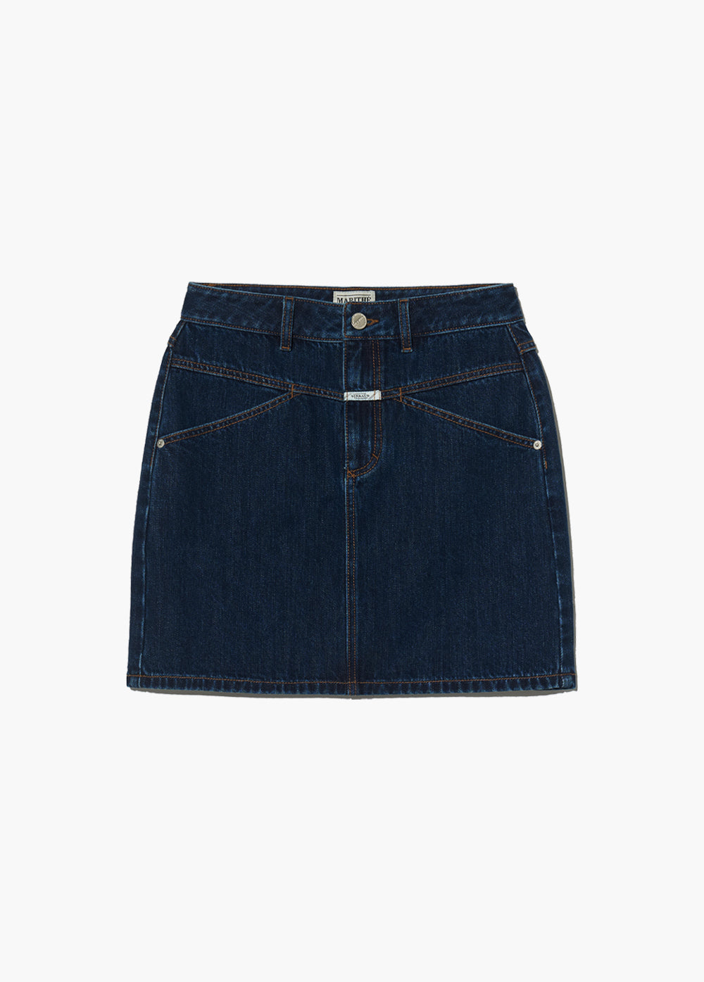 W STRAIGHT DENIM MINI SKIRT