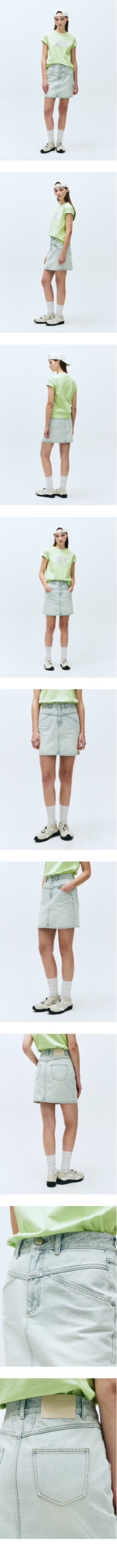 W STRAIGHT DENIM MINI SKIRT