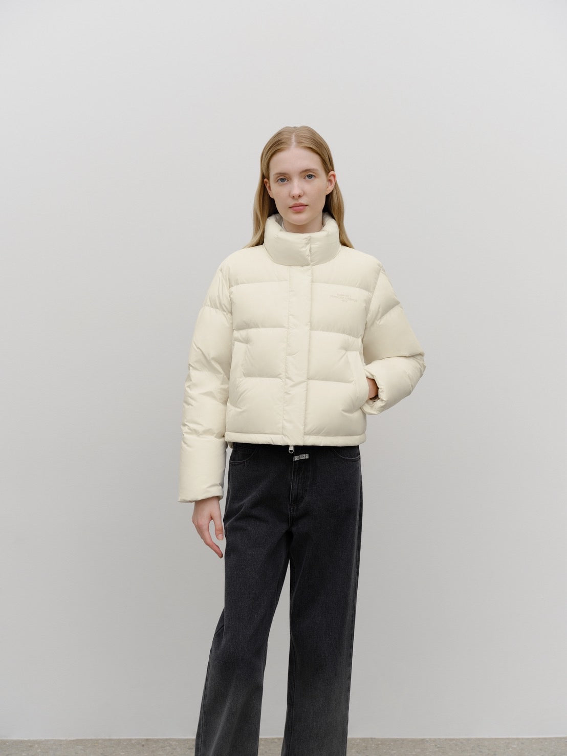 W BASIC CROP DOWN JACKET