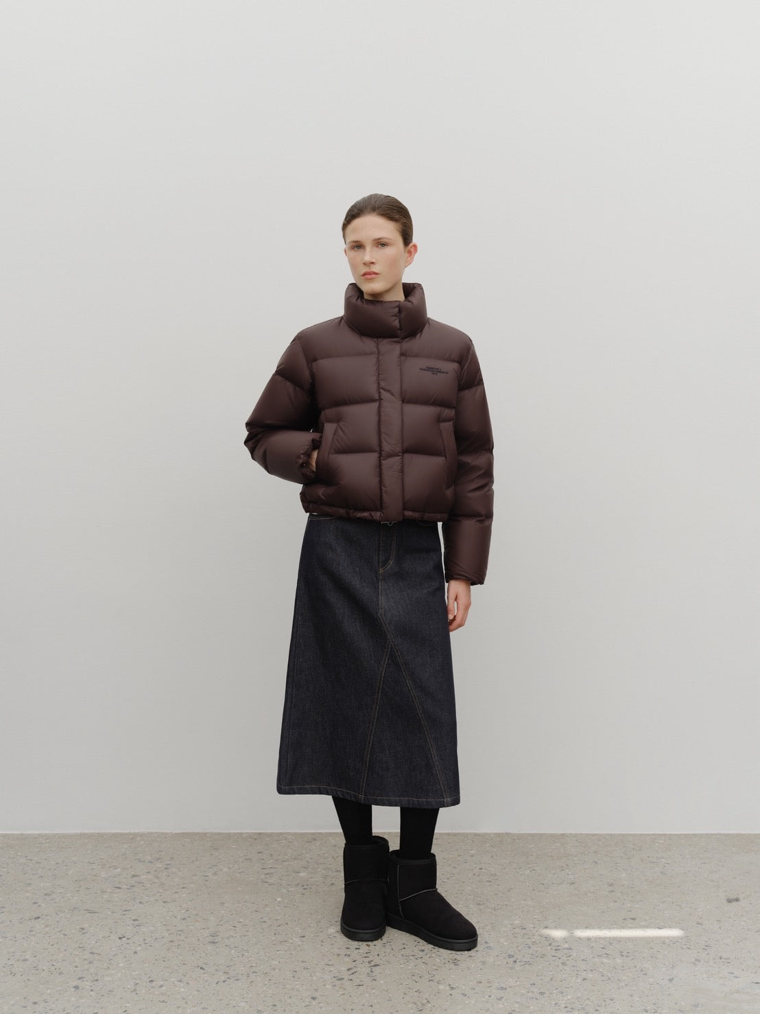 W BASIC CROP DOWN JACKET