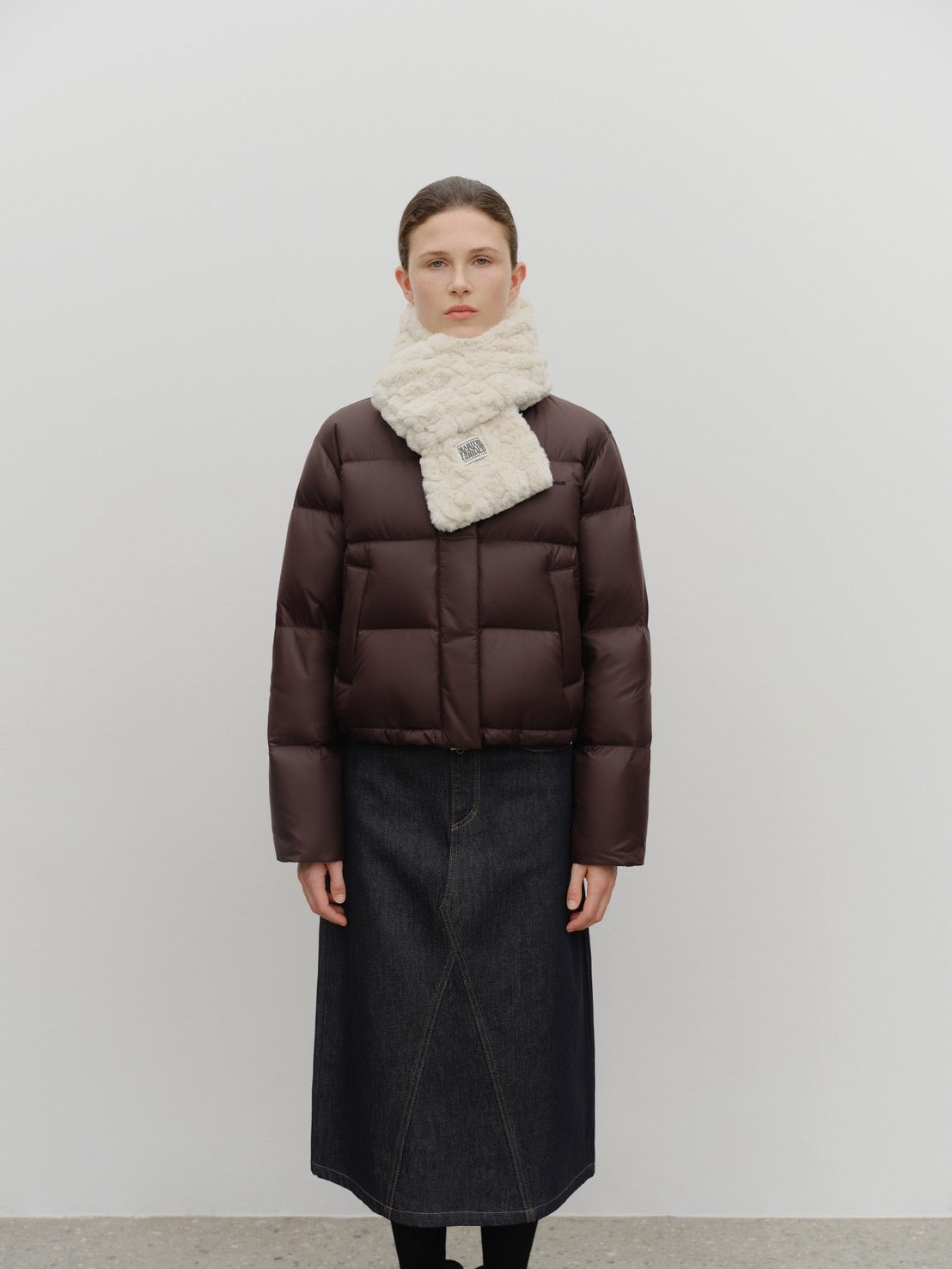 W BASIC CROP DOWN JACKET