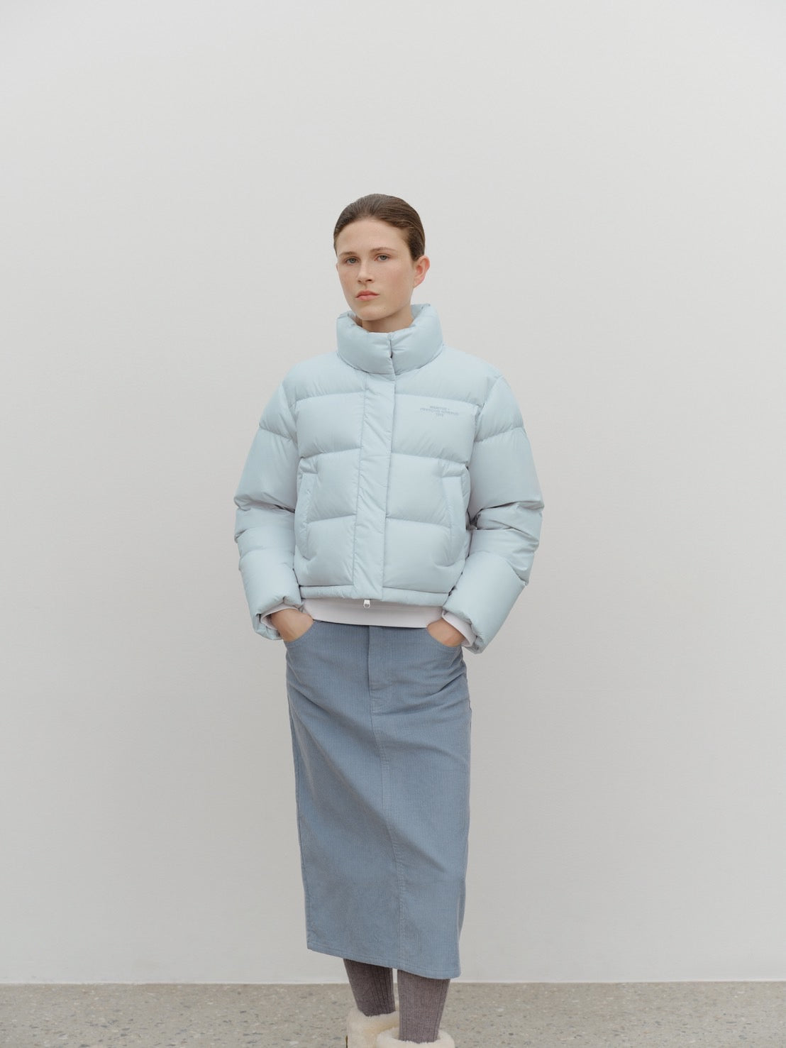 W BASIC CROP DOWN JACKET