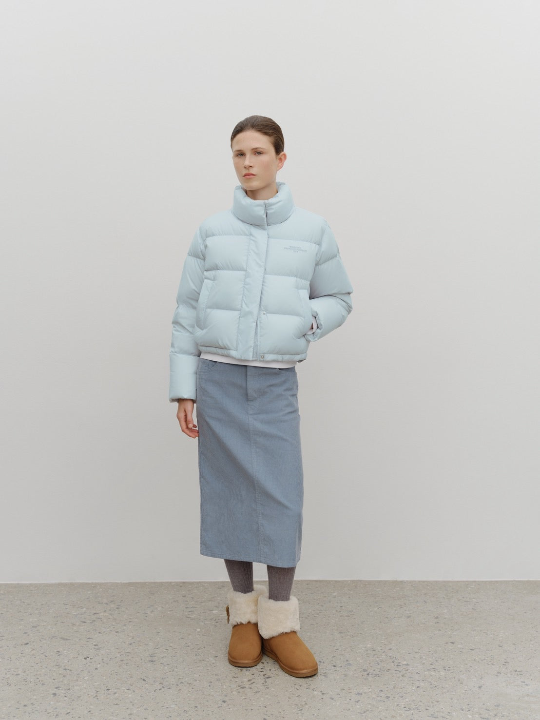 W BASIC CROP DOWN JACKET