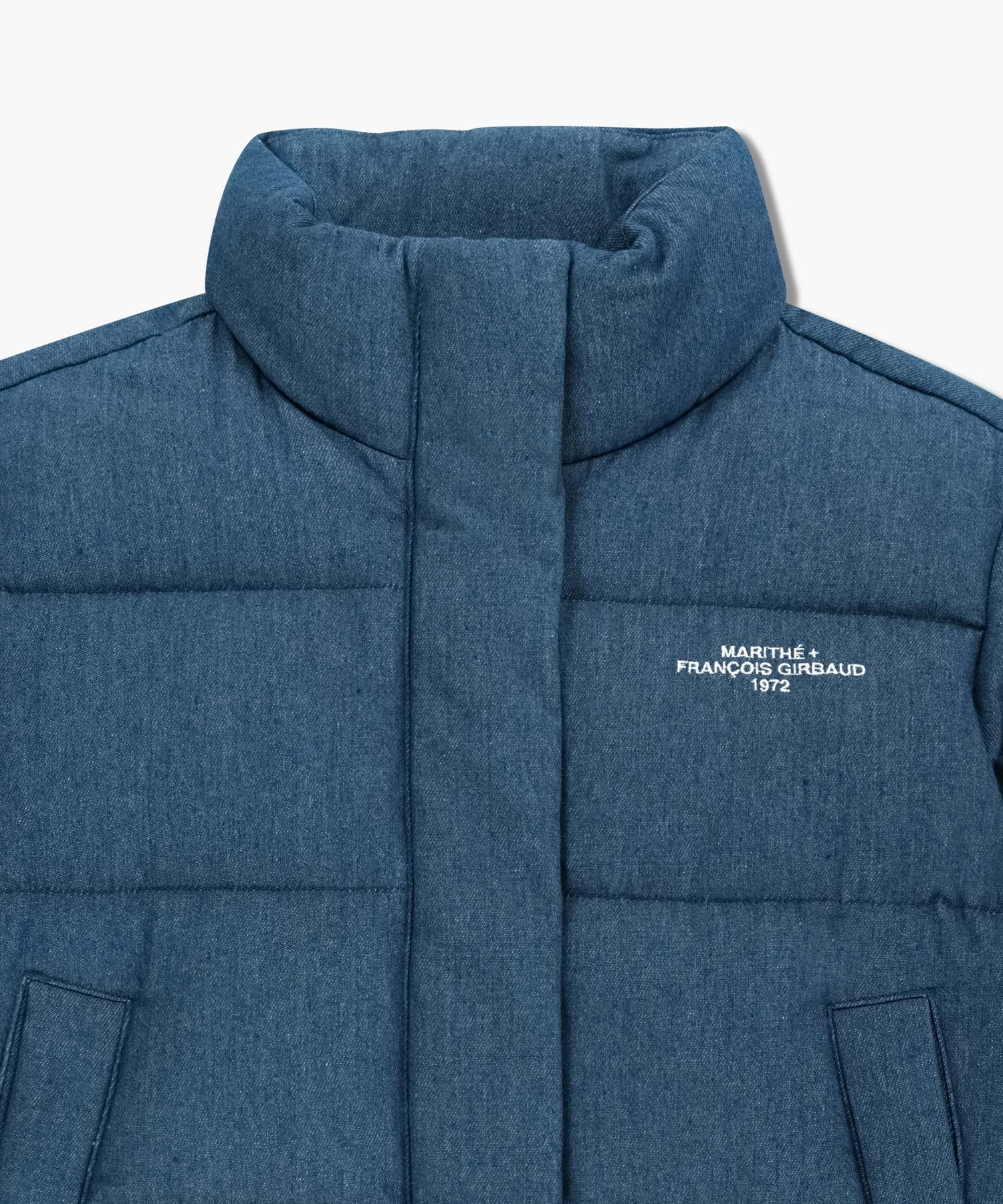 W DENIM CROP DOWN JACKET