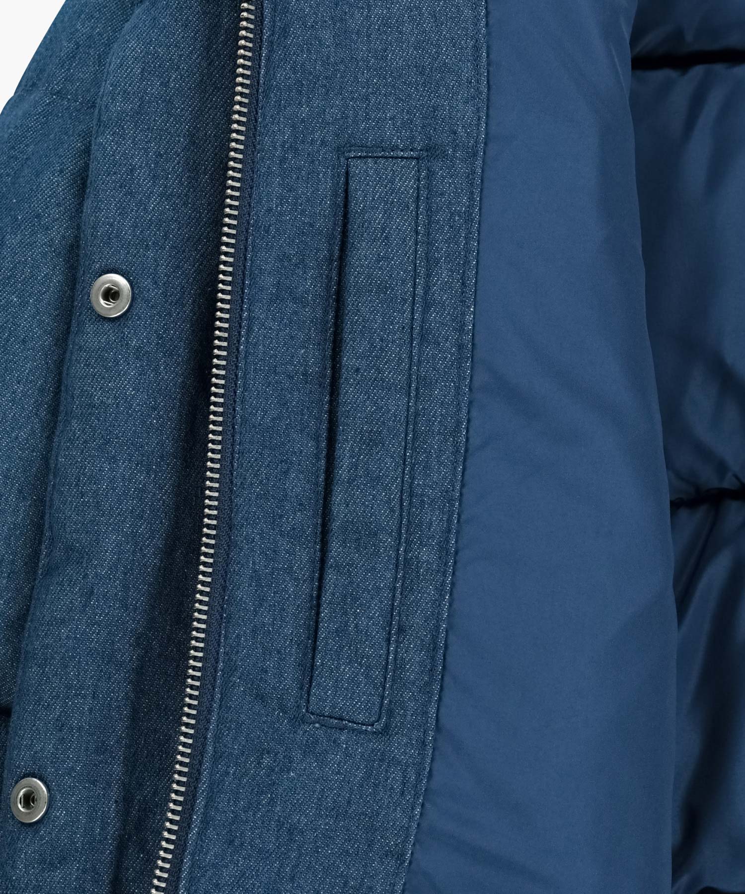 W DENIM CROP DOWN JACKET