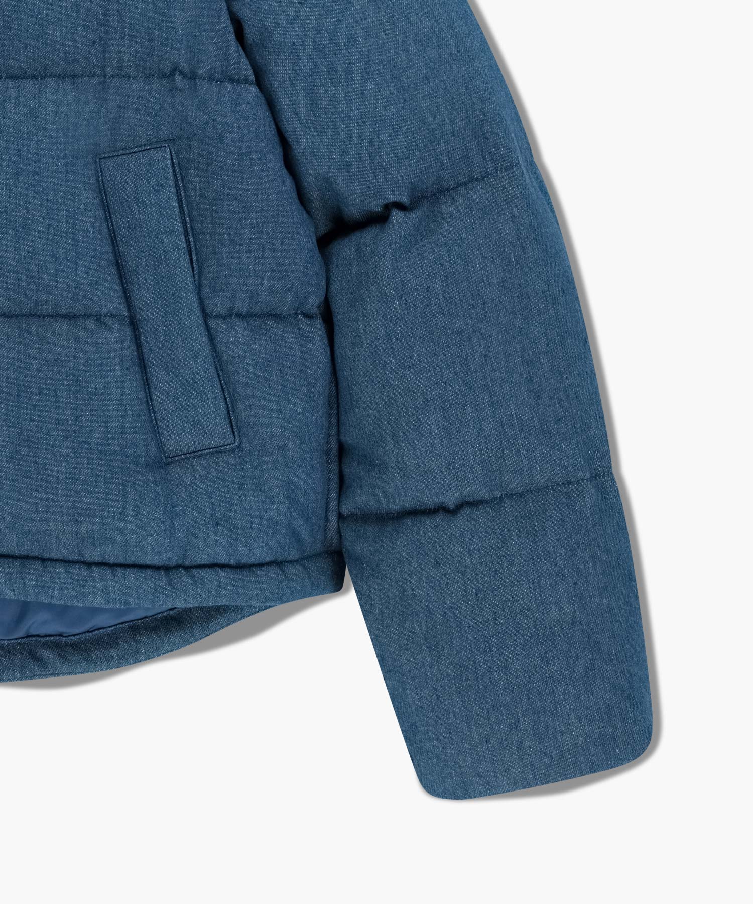 W DENIM CROP DOWN JACKET