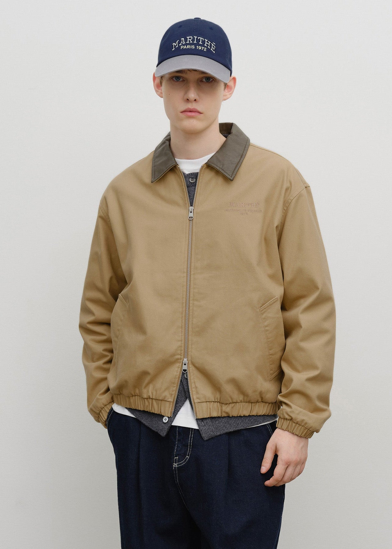 GRAPHIC EMBROIDERY COTTON BOMBER JACKET