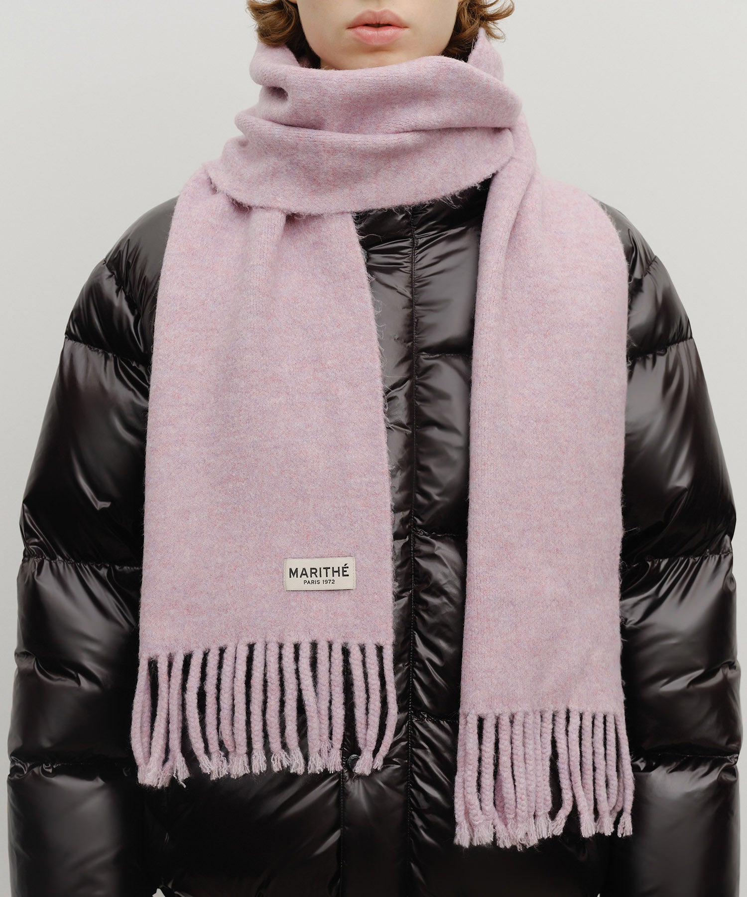 FUZZY SOLID KNIT MUFFLER