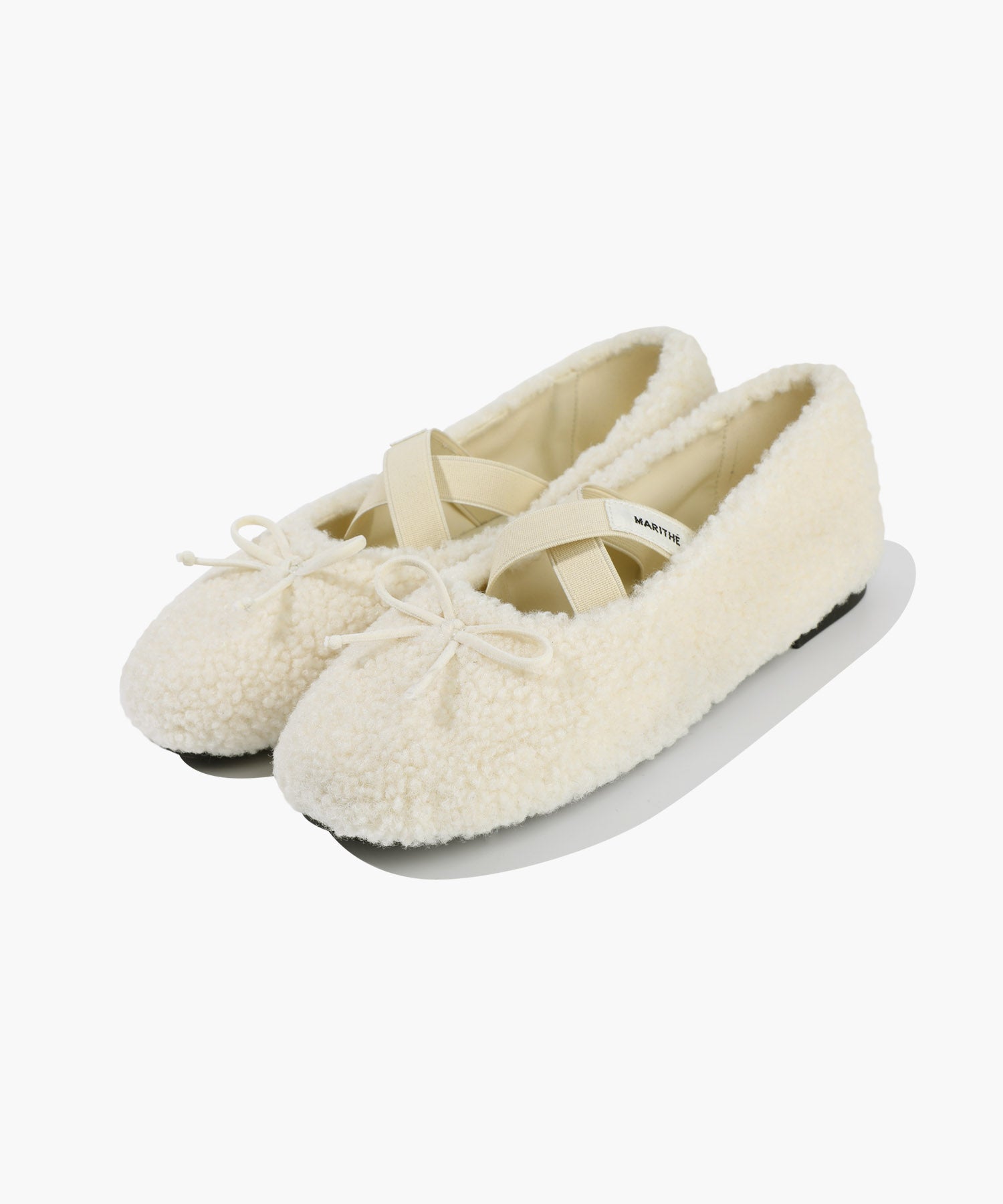 W CROSS BANDING SHEARING FLAT SHOES