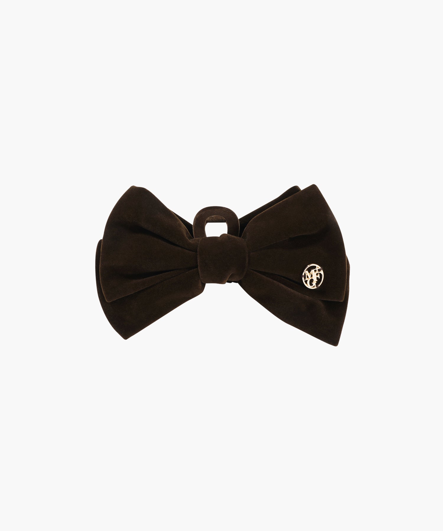 CIRCLE LOGO VELVET HAIR CLIP