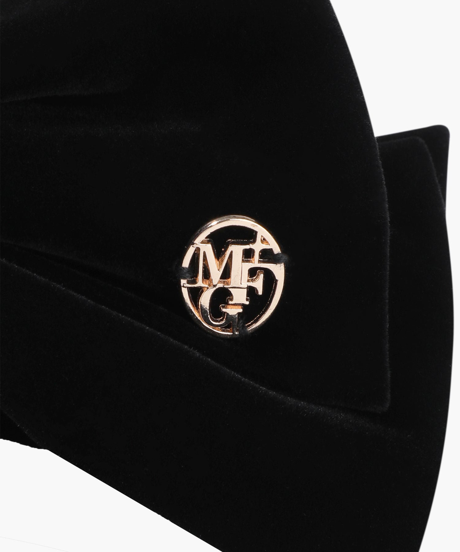 CIRCLE LOGO VELVET HAIR CLIP