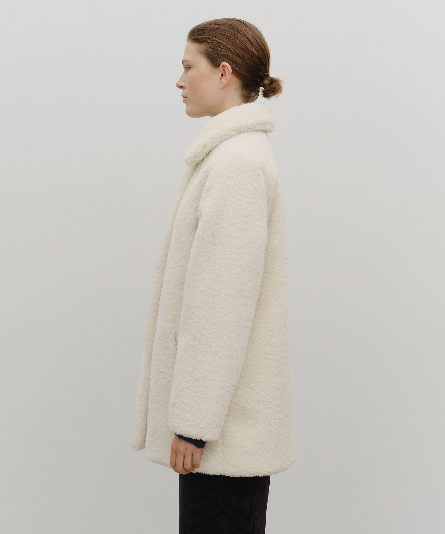 W MID SHEARLING FUR COAT