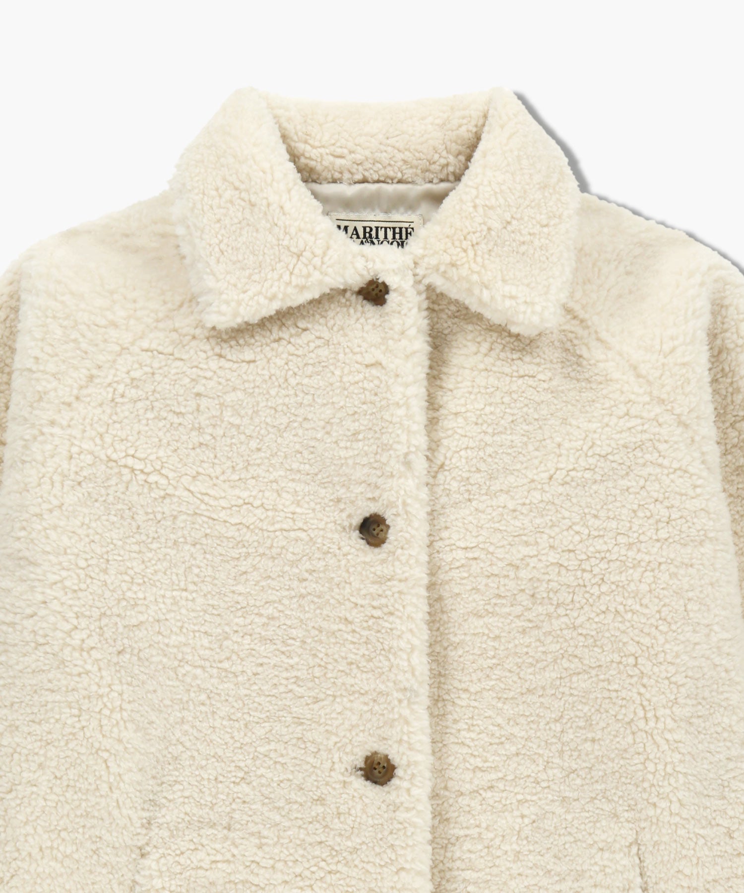 W MID SHEARLING FUR COAT