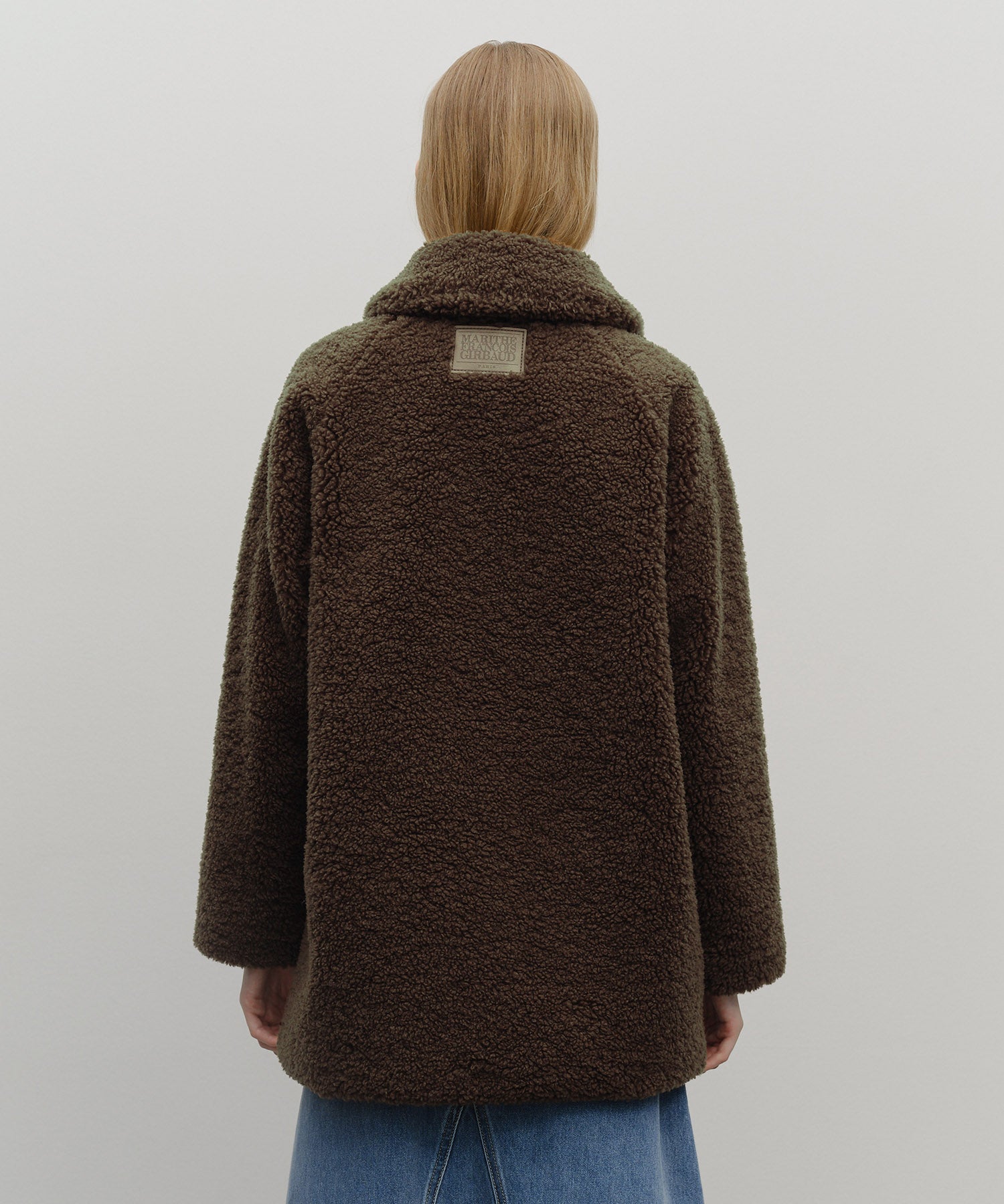 W MID SHEARLING FUR COAT