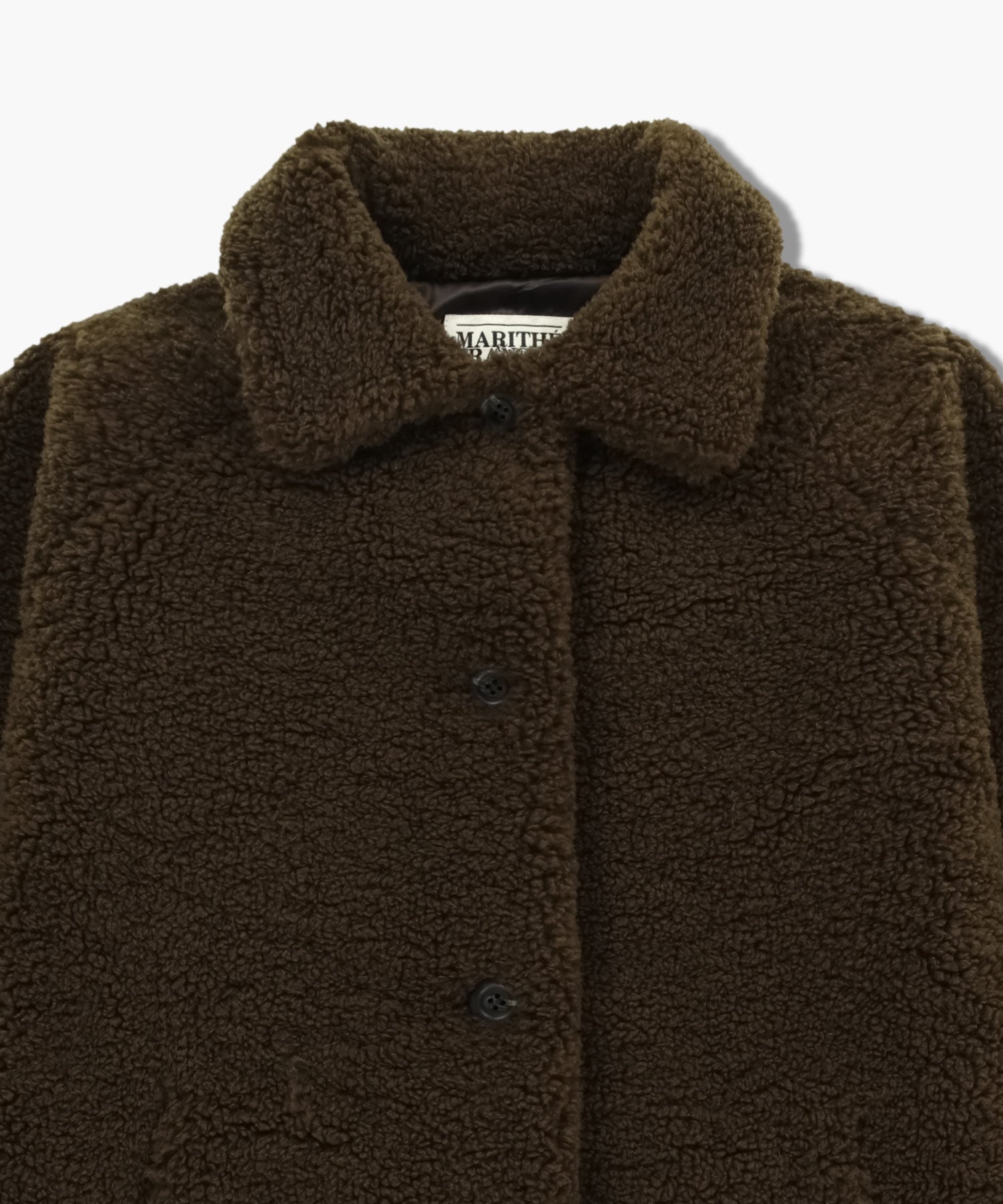 W MID SHEARLING FUR COAT