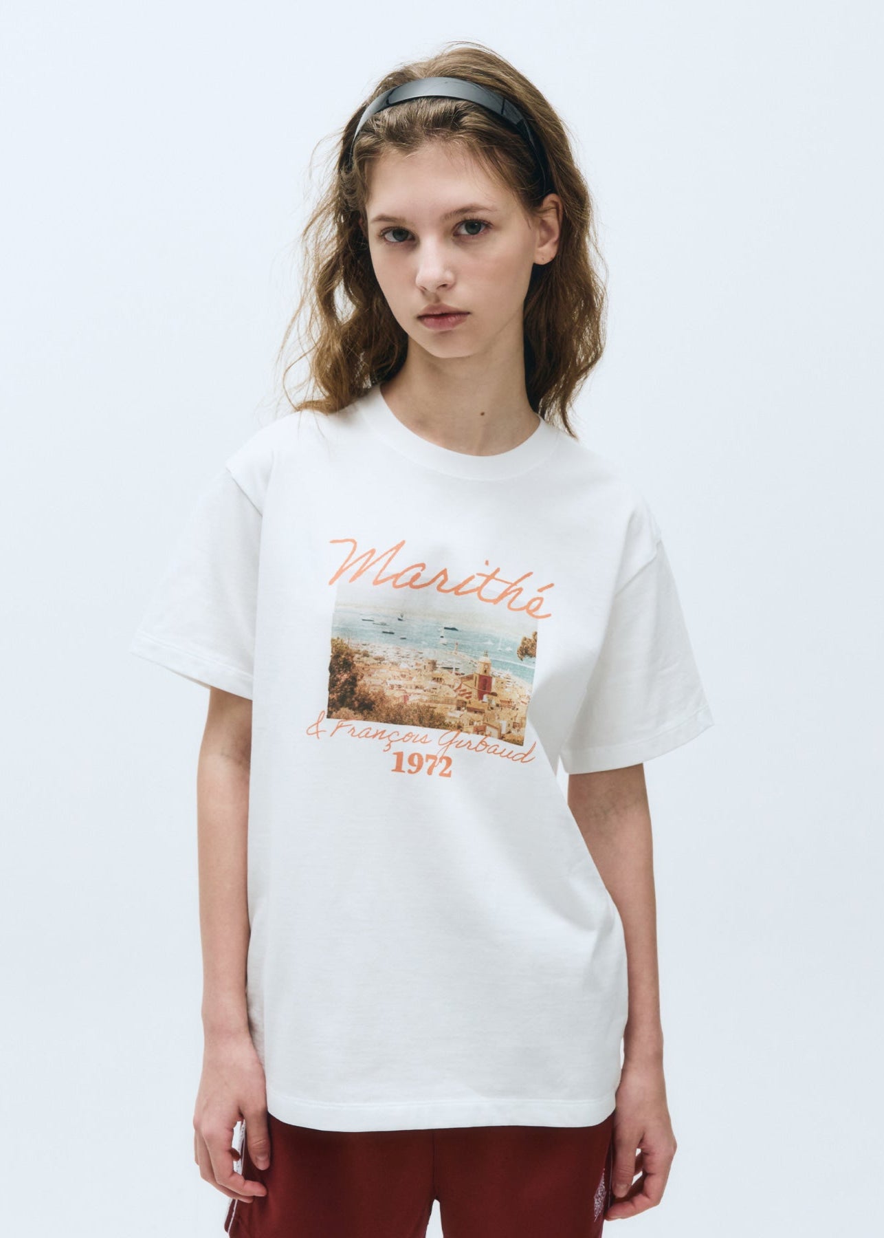 SUMMER BEACH COLLAGE GRAPHIC HALF TEE