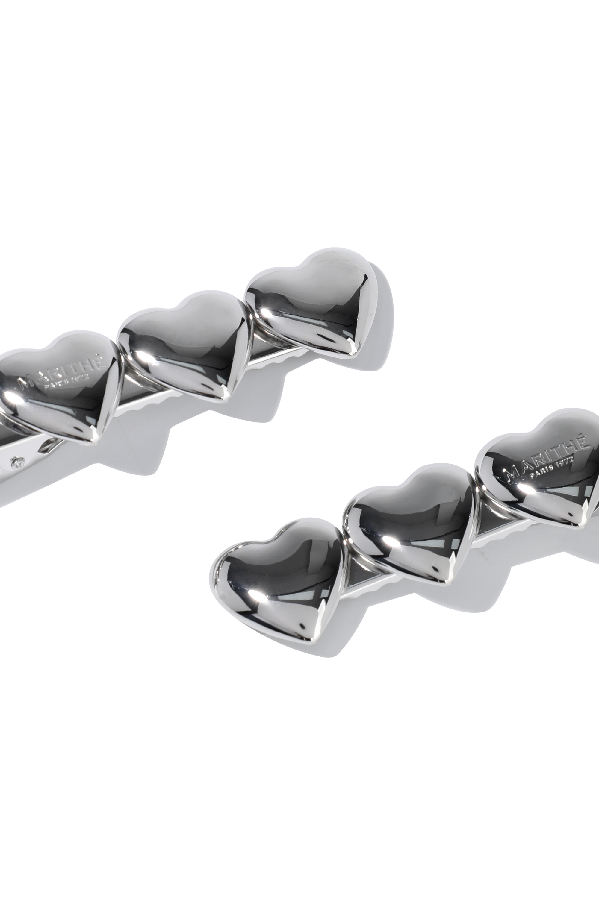 REGULAR LOGO HEART METAL HAIR PIN 2PACK