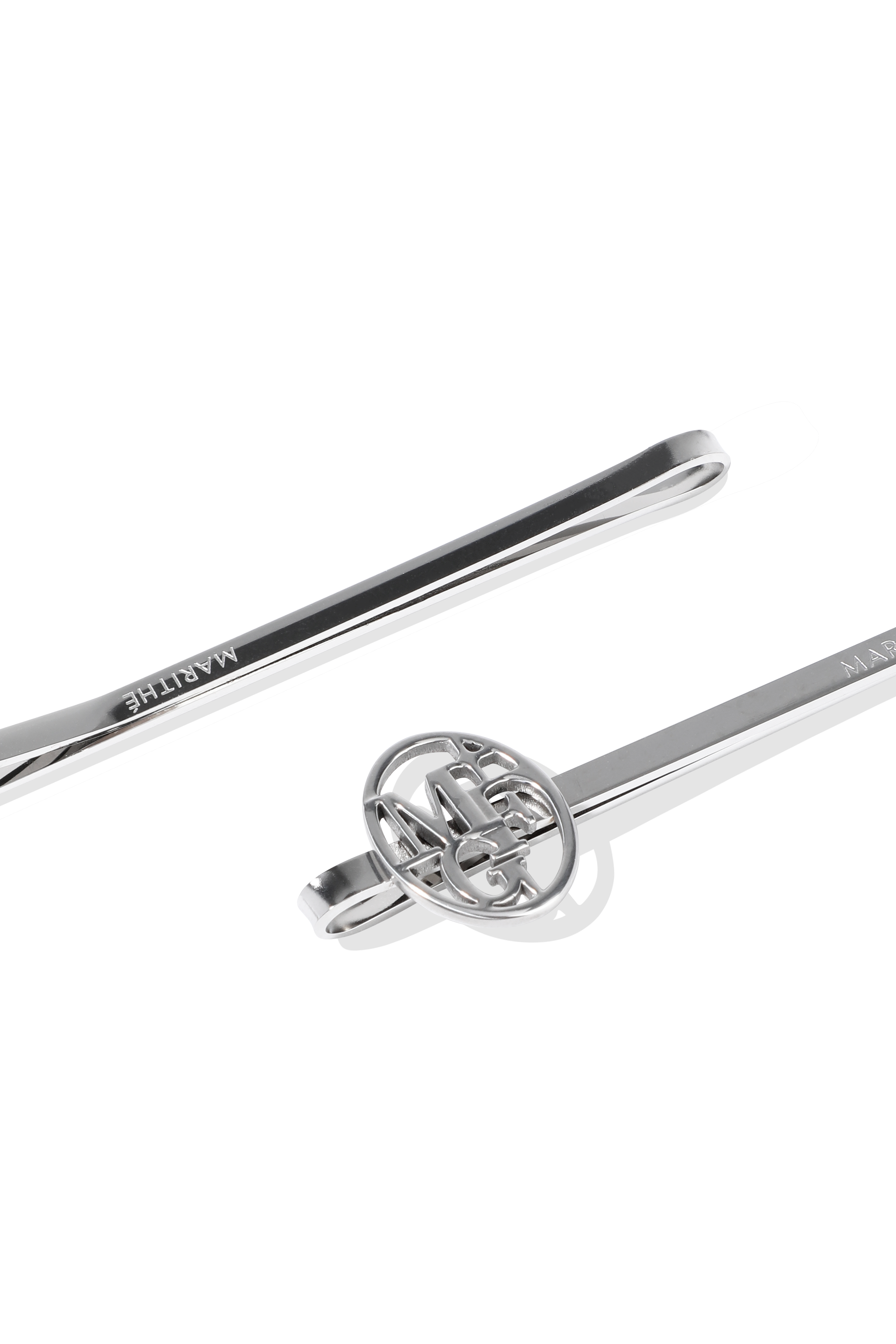 CIRCLE LOGO SLIM METAL HAIR PIN 2PACK