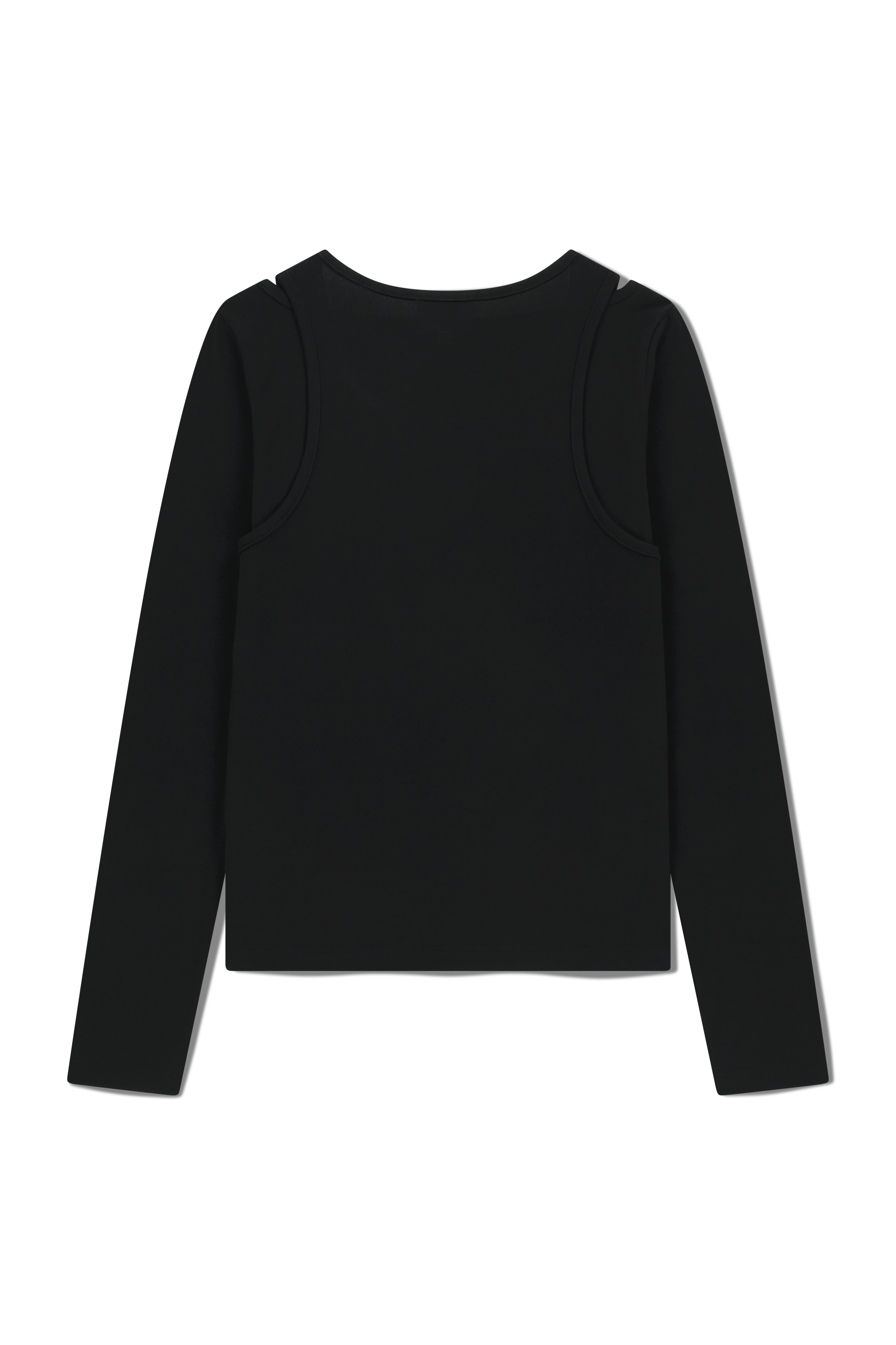 W LAYERED SHEER JERSEY LONG SLEEVE