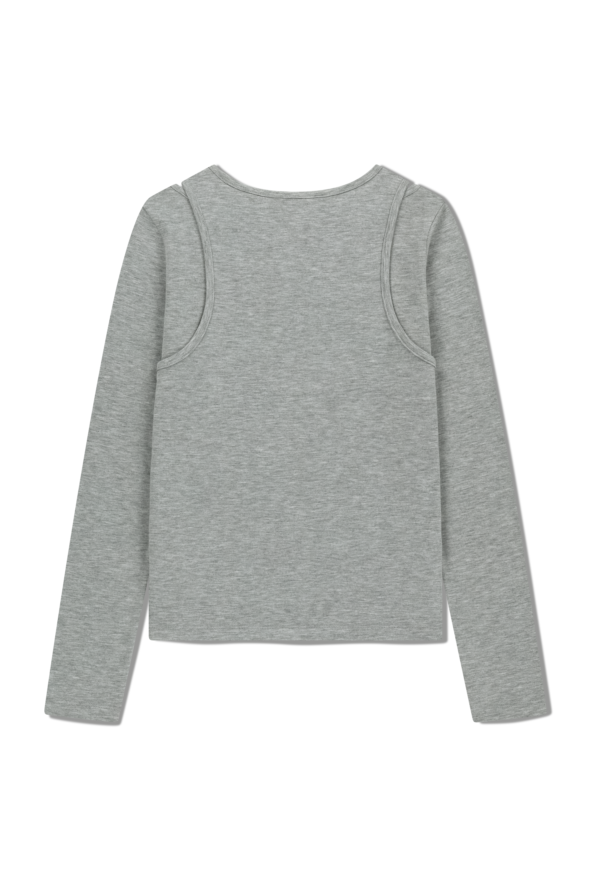 W LAYERED SHEER JERSEY LONG SLEEVE