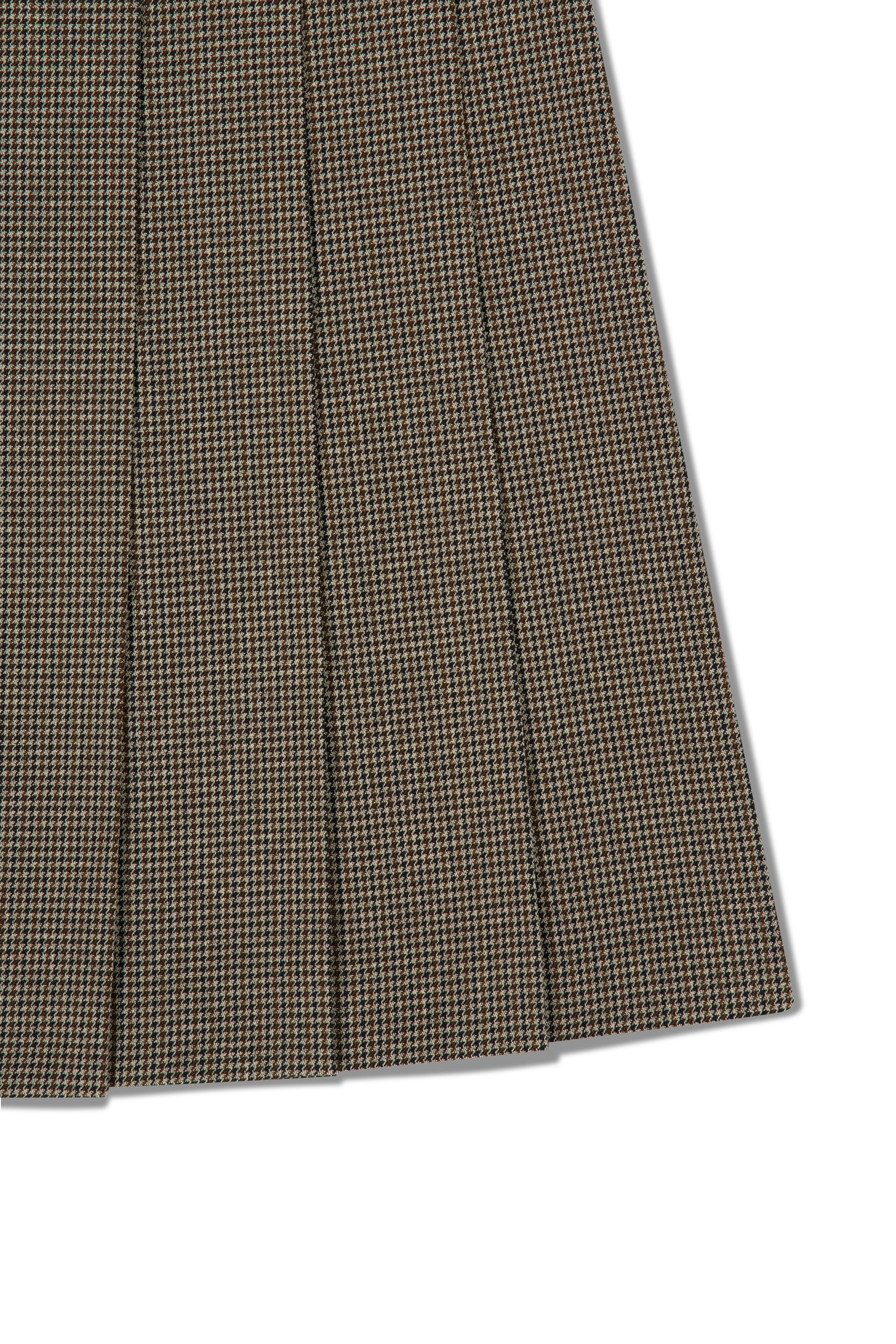 W BELTS PLEATED MIDI SKIRT