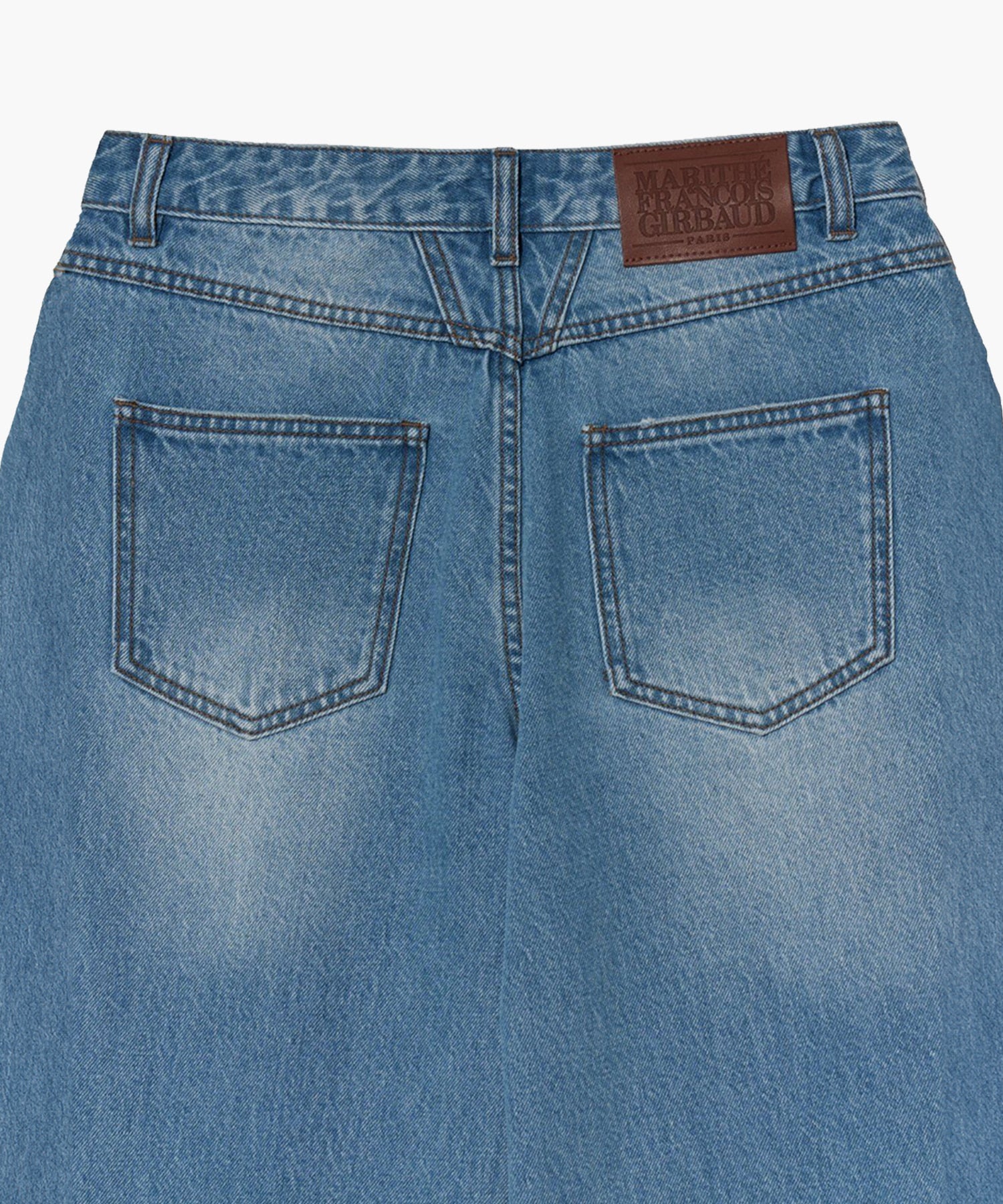 W DAMAGED WASHED DENIM PANTS