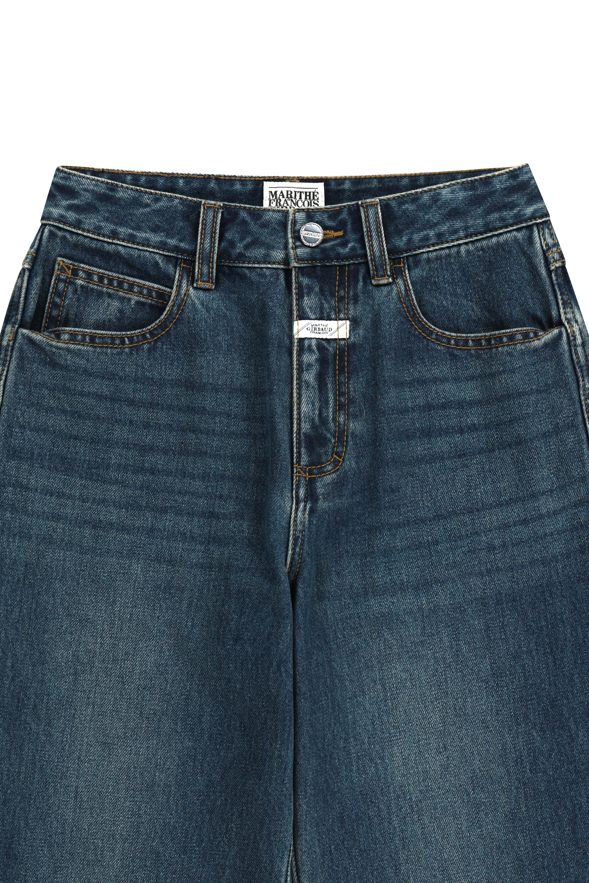W HIGH STRAIGHT DENIM PANTS