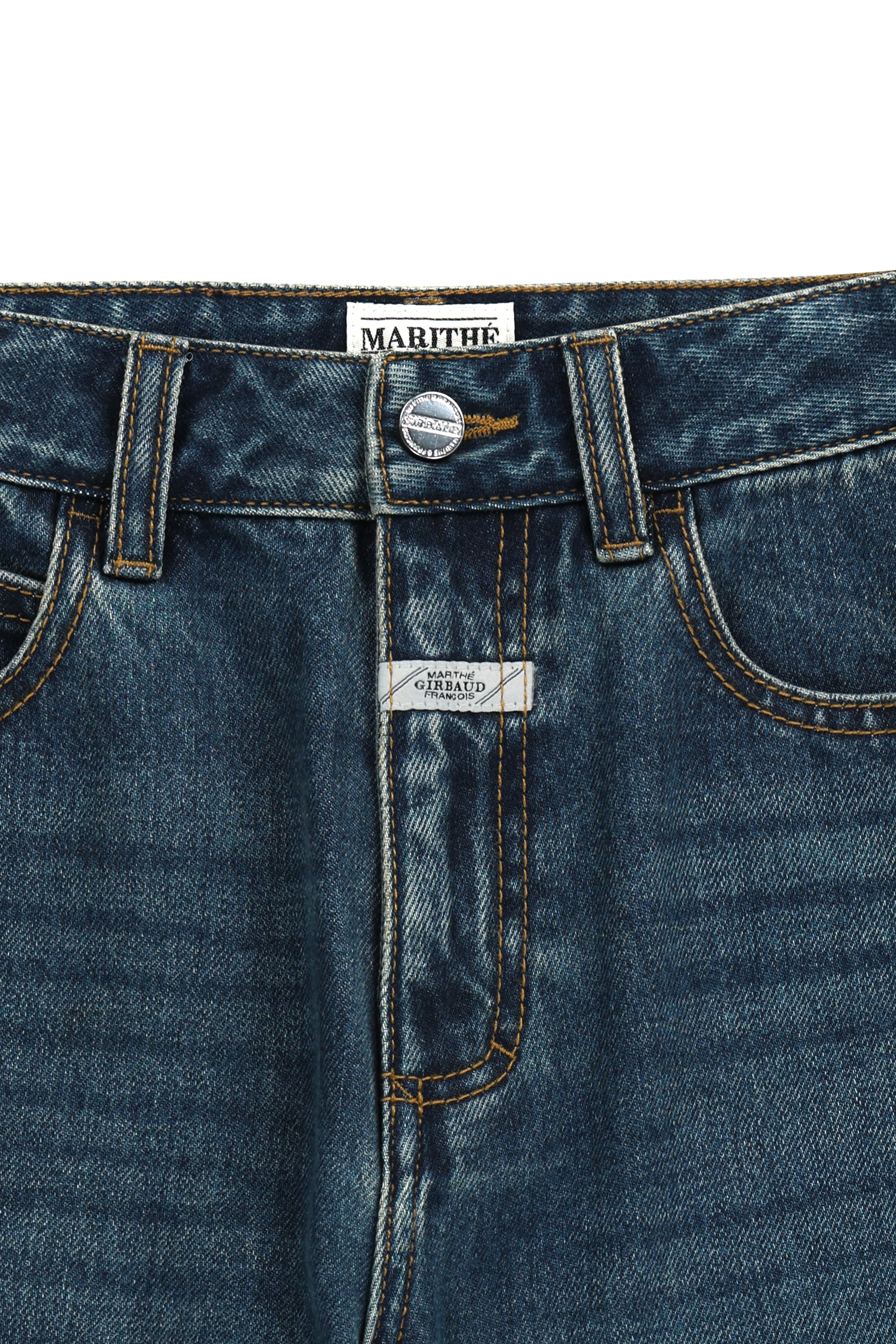 W HIGH STRAIGHT DENIM PANTS
