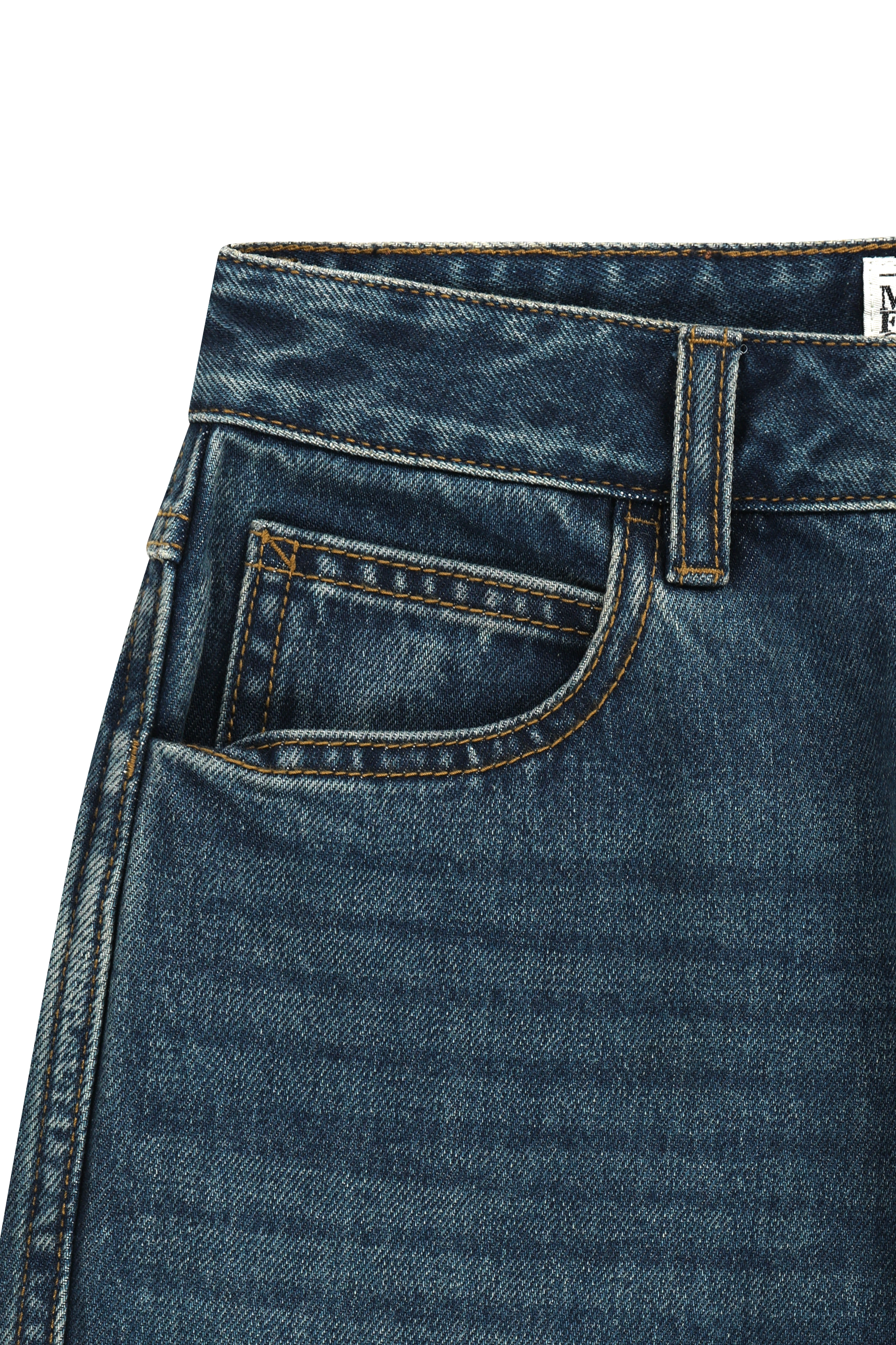 W HIGH STRAIGHT DENIM PANTS