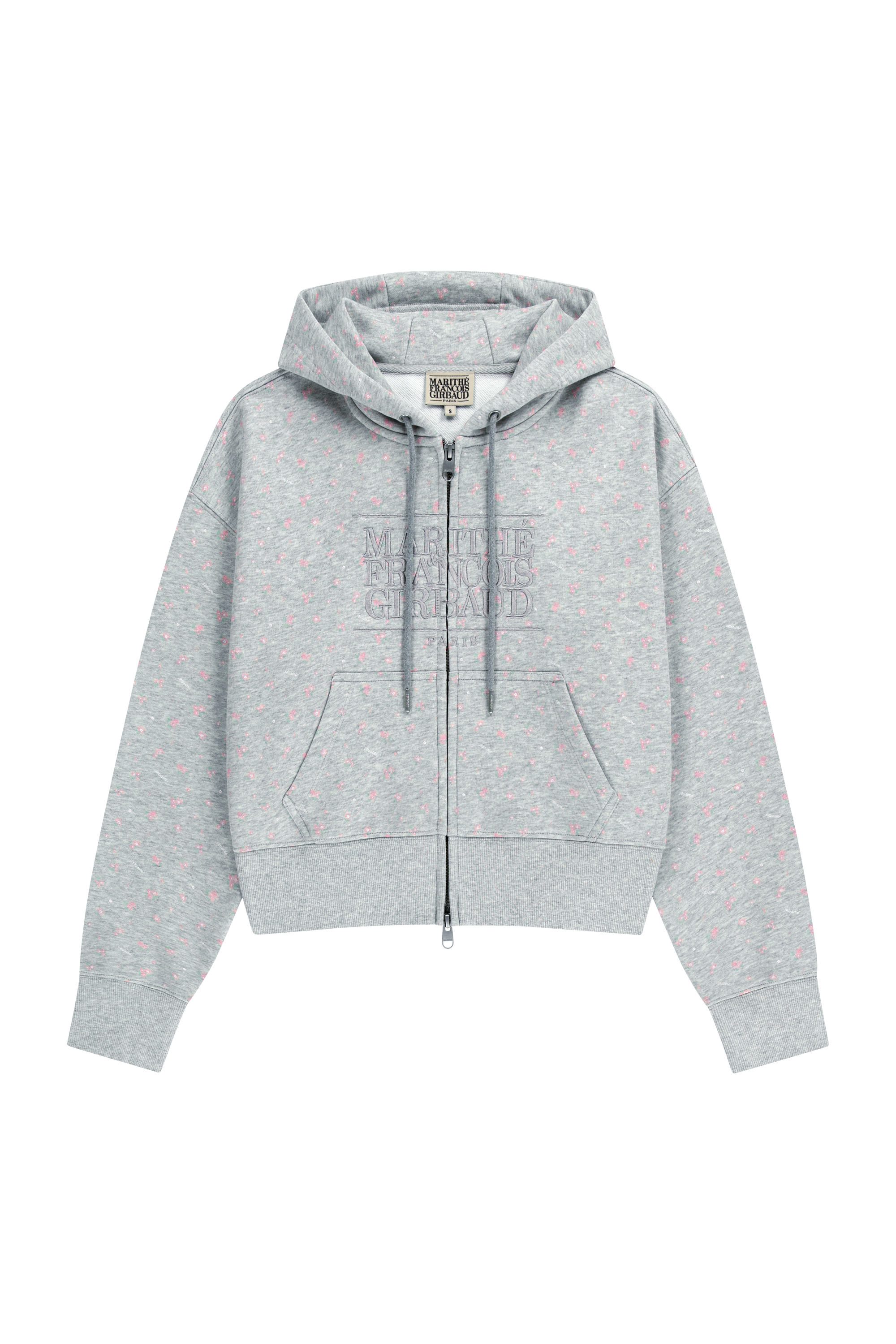W CLASSIC LOGO CROP HOODIE ZIPUP