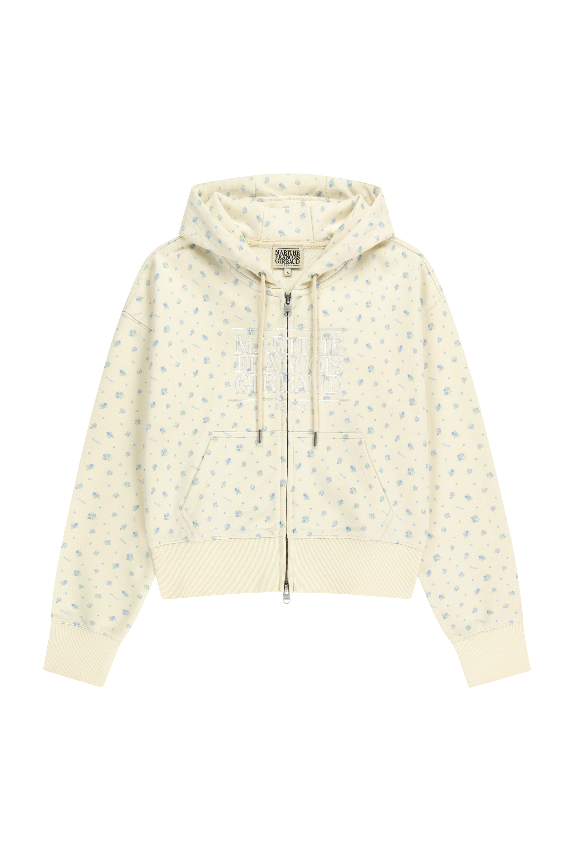 W CLASSIC LOGO CROP HOODIE ZIPUP