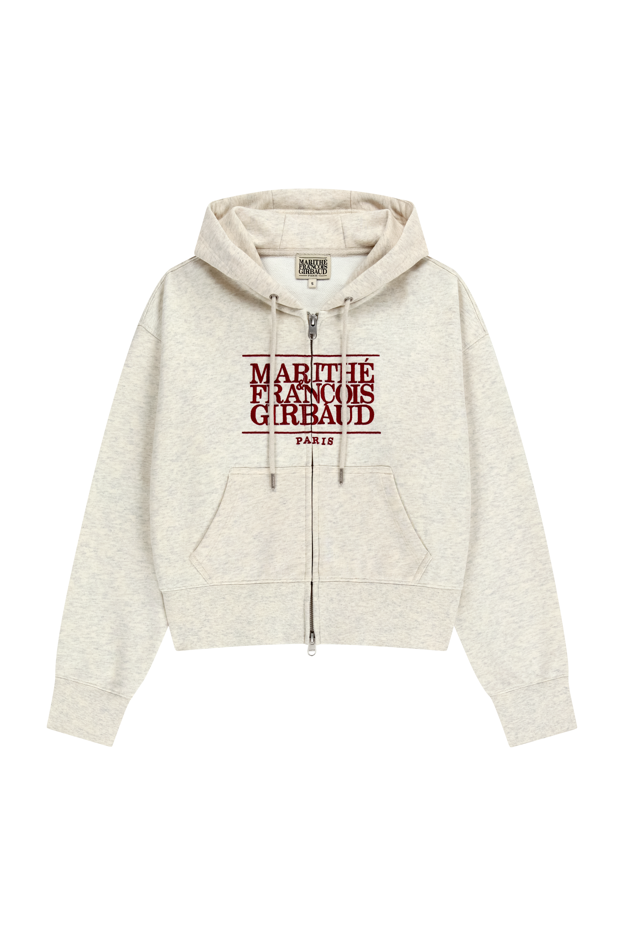 W CLASSIC LOGO CROP HOODIE ZIPUP