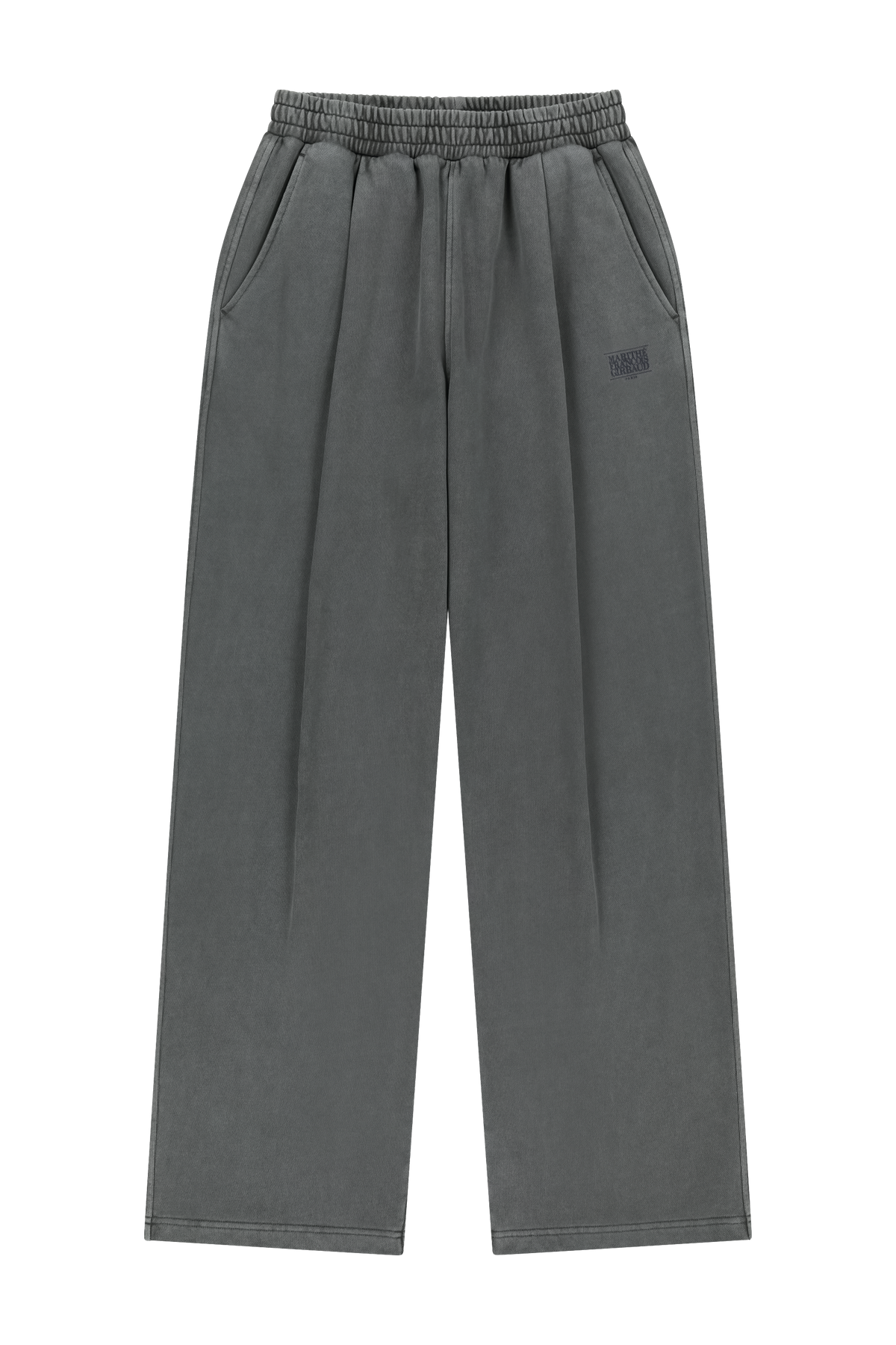 CRACK CLASSIC LOGO DYEING ONE TUCK WIDE SWEAT PANTS