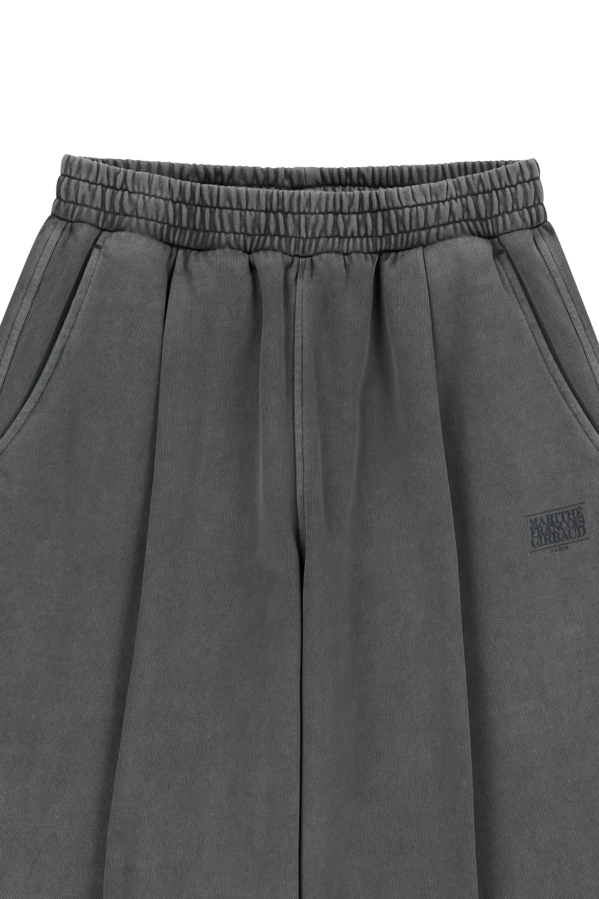 CRACK CLASSIC LOGO DYEING ONE TUCK WIDE SWEAT PANTS