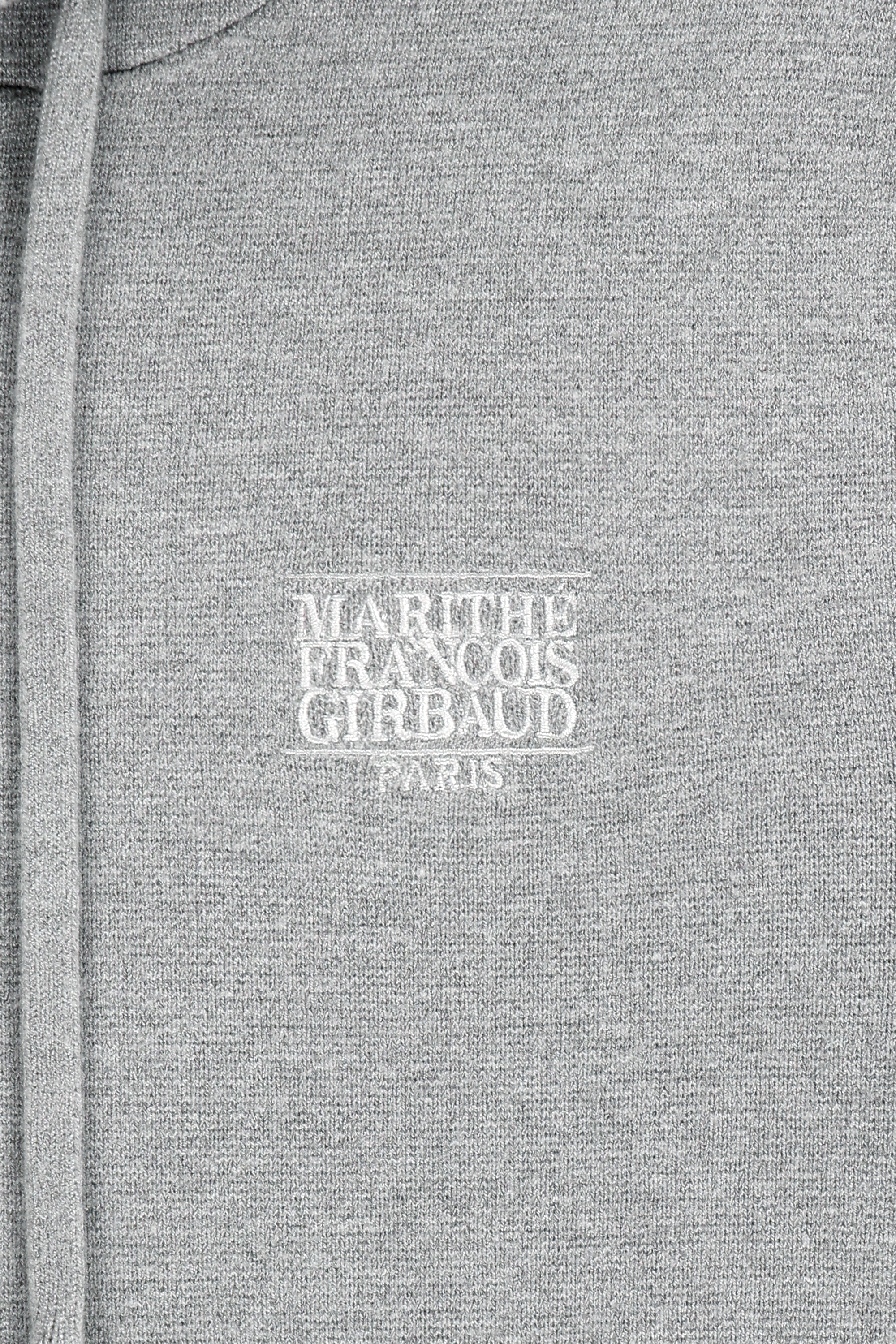 W SMALL CLASSIC LOGO CROP KNIT HOODIE ZIPUP