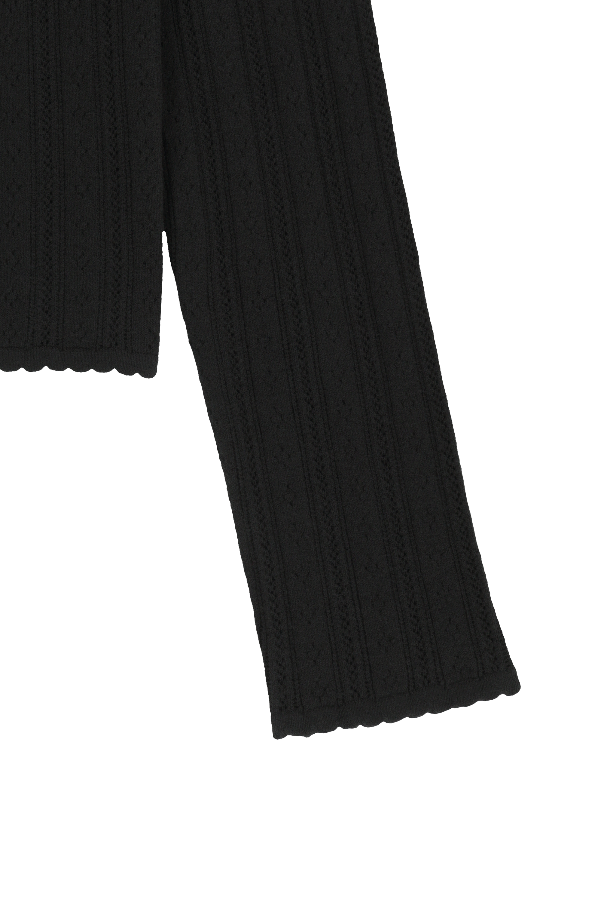 W V-NECK CROCHET KNIT CARDIGAN