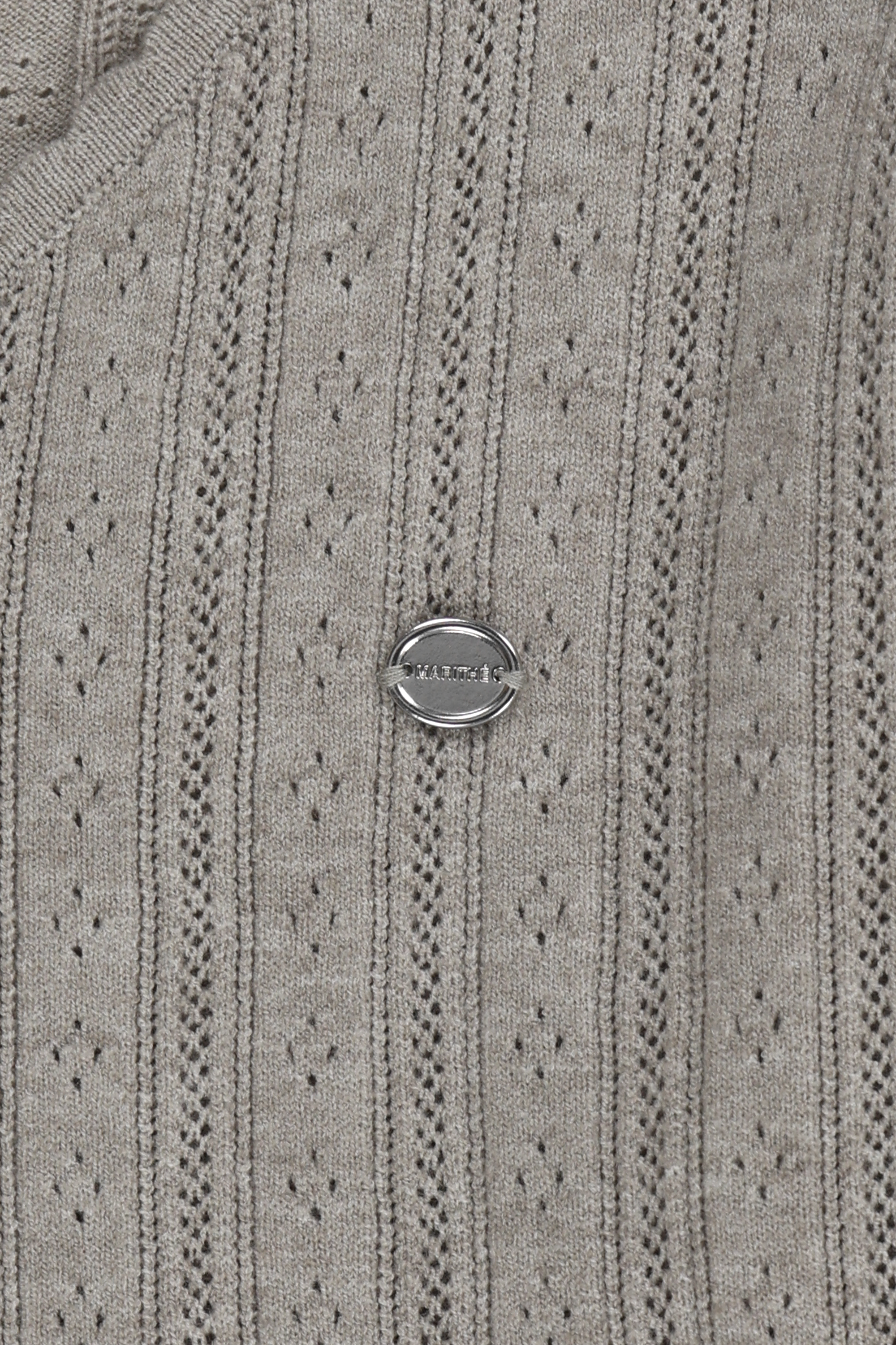 W V-NECK CROCHET KNIT CARDIGAN